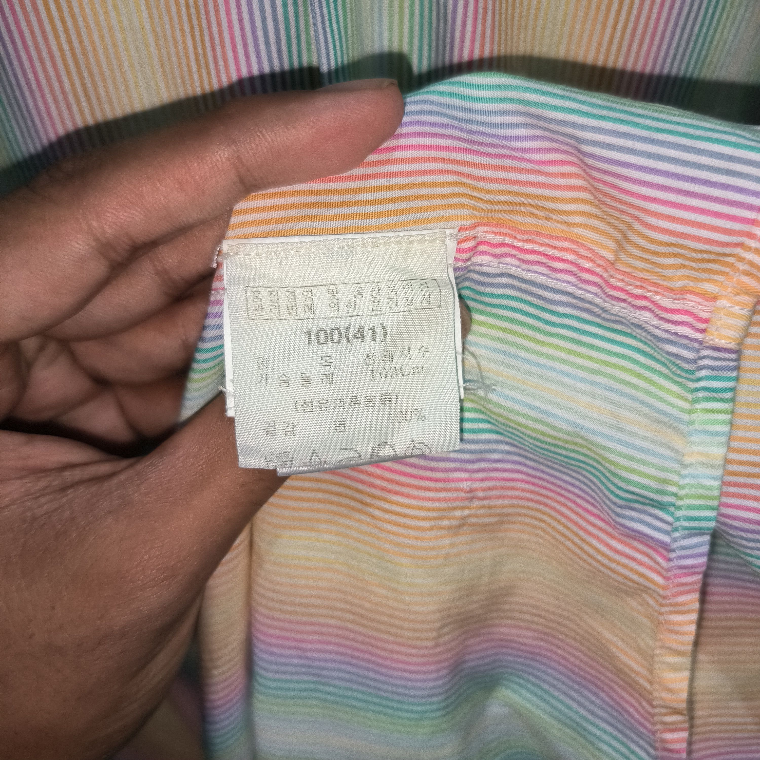 Givenchy Vintage 2000s Givenchy Rainbow Stripe Shirts Size US XL / EU 56 / 4 - 6 Thumbnail