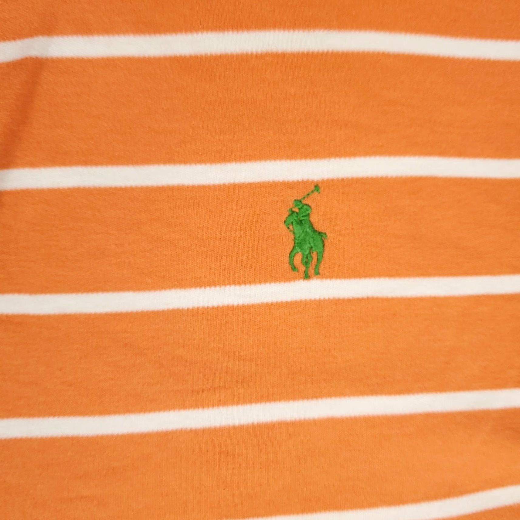 Ralph Lauren Ralph Lauren Polo Shirt Mens XL Orange Striped Pony Casual Short Sleeve Polo Shirt Adult XL Orange Polo by Ralph Lauren Mens Size US XL / EU 56 / 4 - 3 Thumbnail
