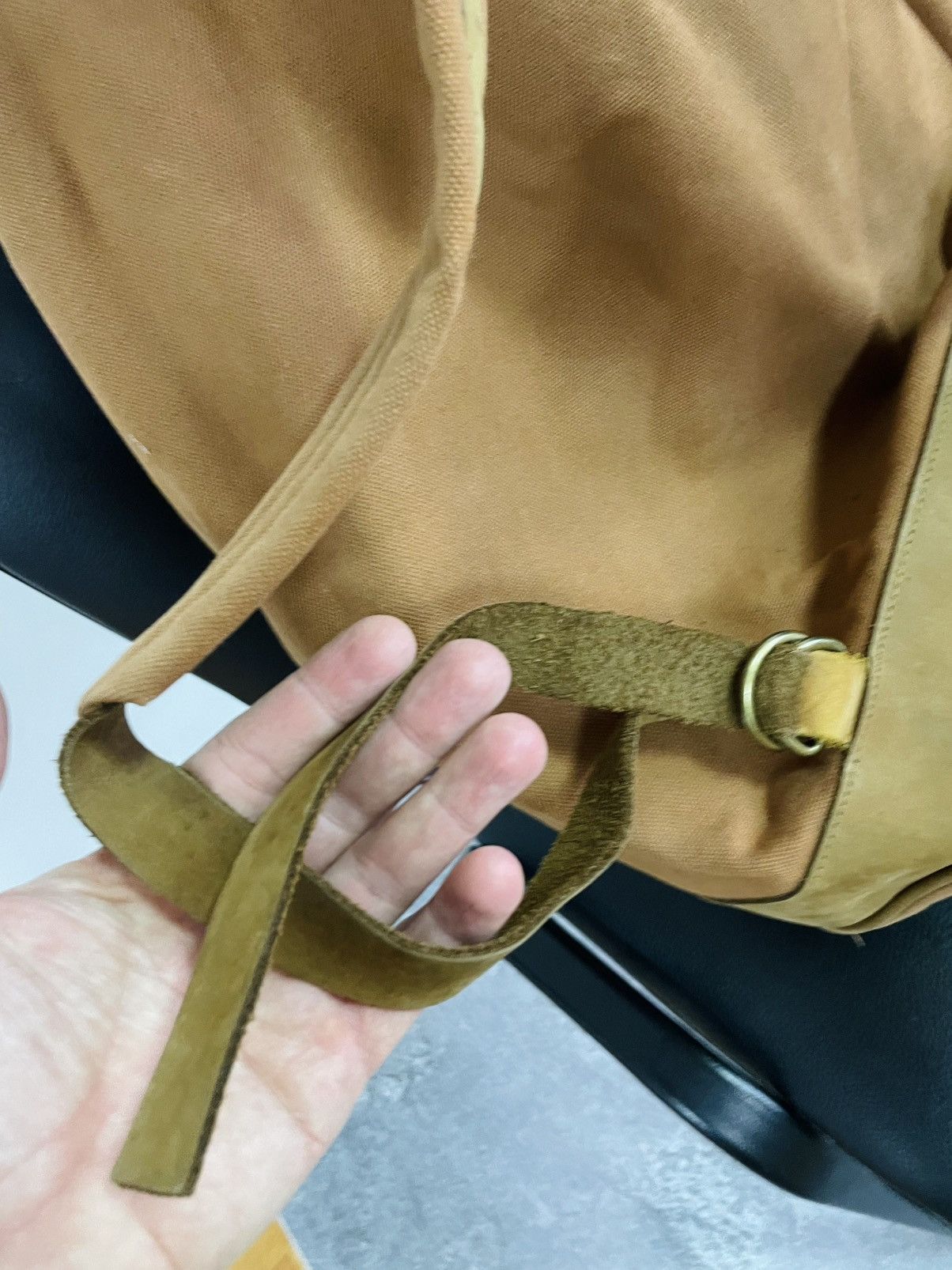 Marlboro MARLBORO Brown Cotton Denim Backpack Bag with Leather Insert Size ONE SIZE - 4 Thumbnail