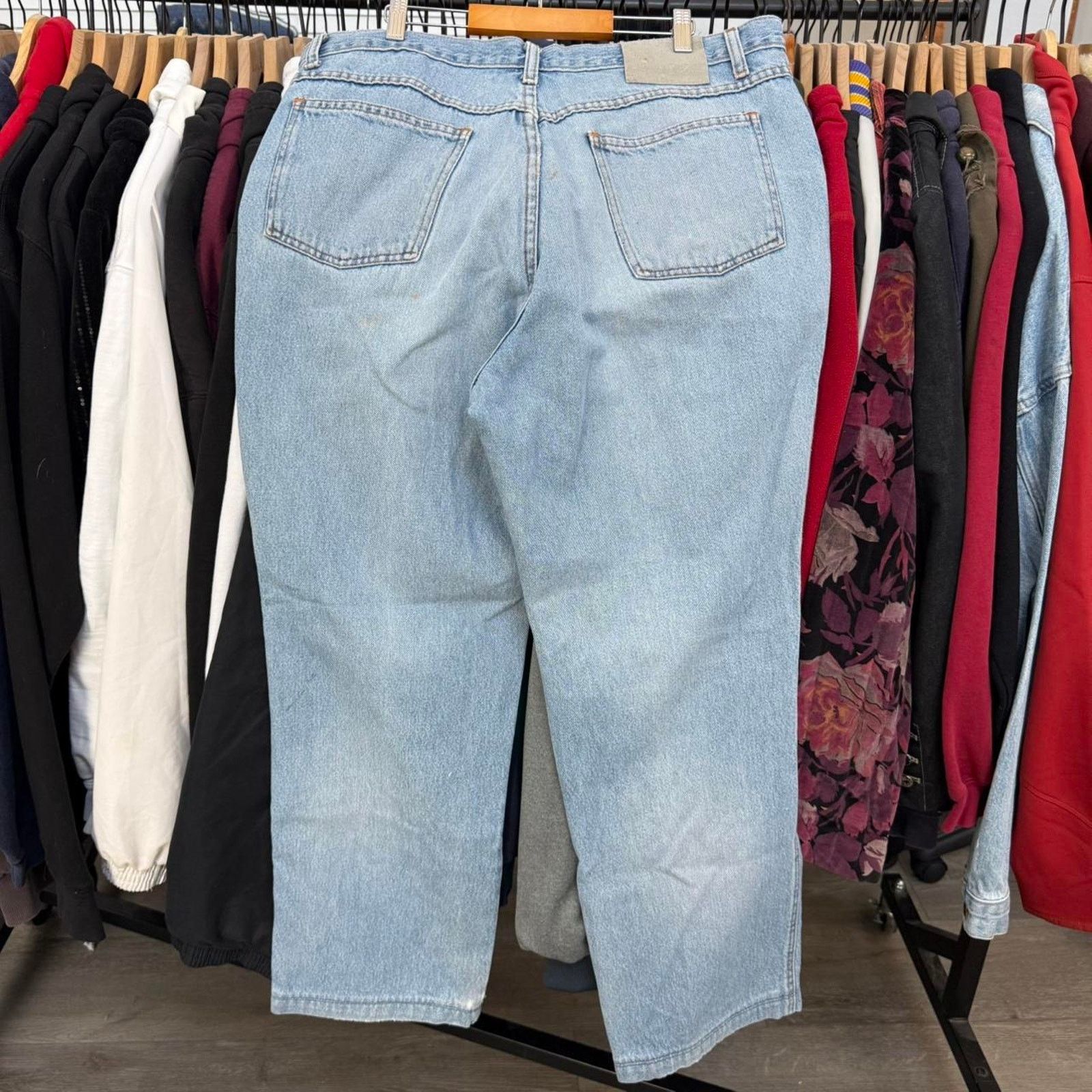 Other Vintage 90s Baggy Roy Vari Distressed Rip Jeans Size US 38 / EU 54 - 6 Thumbnail