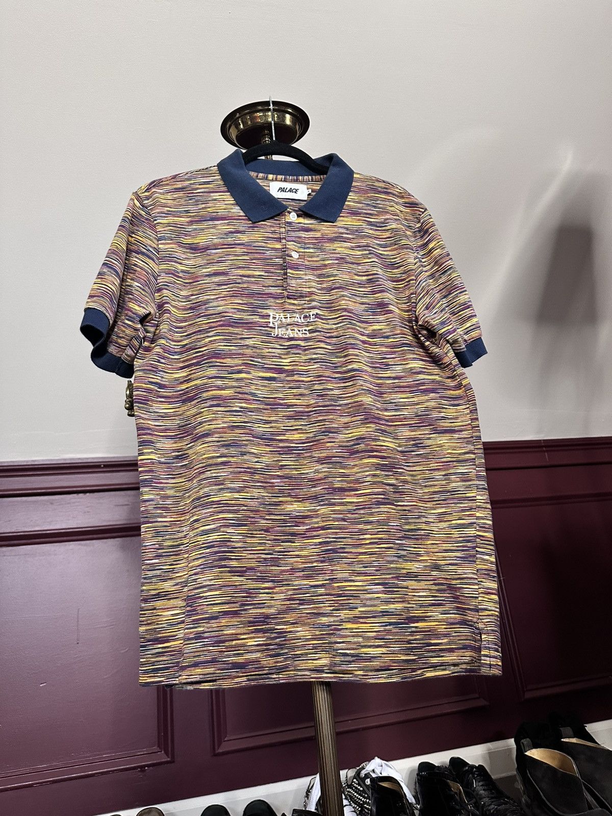 Palace Space yarn “Palace Jeans” embroidered polo shirt Size US S / EU 44-46 / 1 - 11 Thumbnail