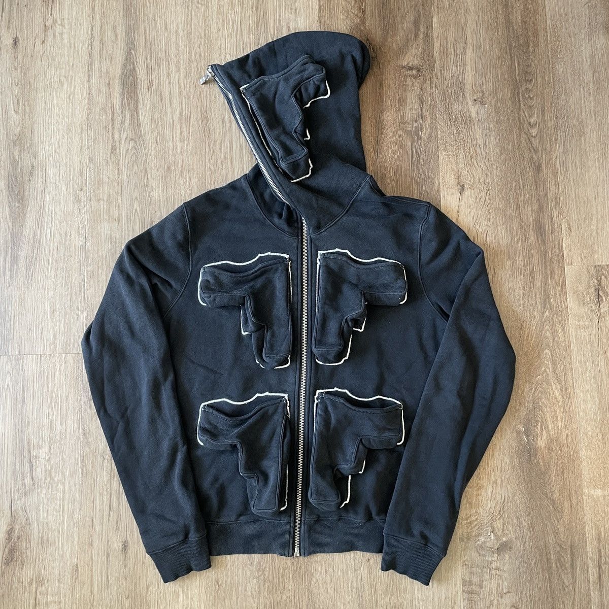 Japanese Brand Romancatcher Glock Pocket Fullzip Hoodie Size US L / EU 52-54 / 3 - 3 Thumbnail