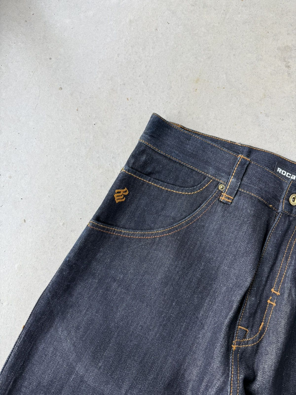 Rocawear Vintage Y2K Rocawear Embroidered Dark Wash Baggy Denim Jeans Size US 36 / EU 52 - 4 Thumbnail