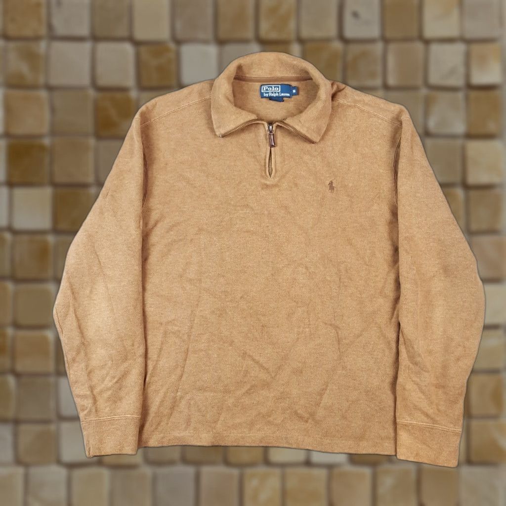 Polo Ralph Lauren VINTAGE Polo Ralph Lauren Pullover Sweater Men's Size M Crew Neck Autumn Winter 90s Preppy Beige Logo Size US M / EU 48-50 / 2 - 1 Thumbnail