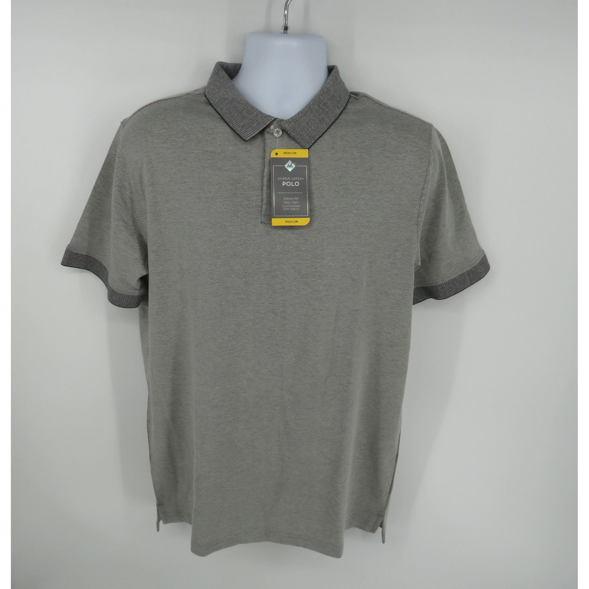 Other Members Mark Men's Gray Polo Shirt Classic Fit Medium NWT Size US M / EU 48-50 / 2 - 3 Thumbnail