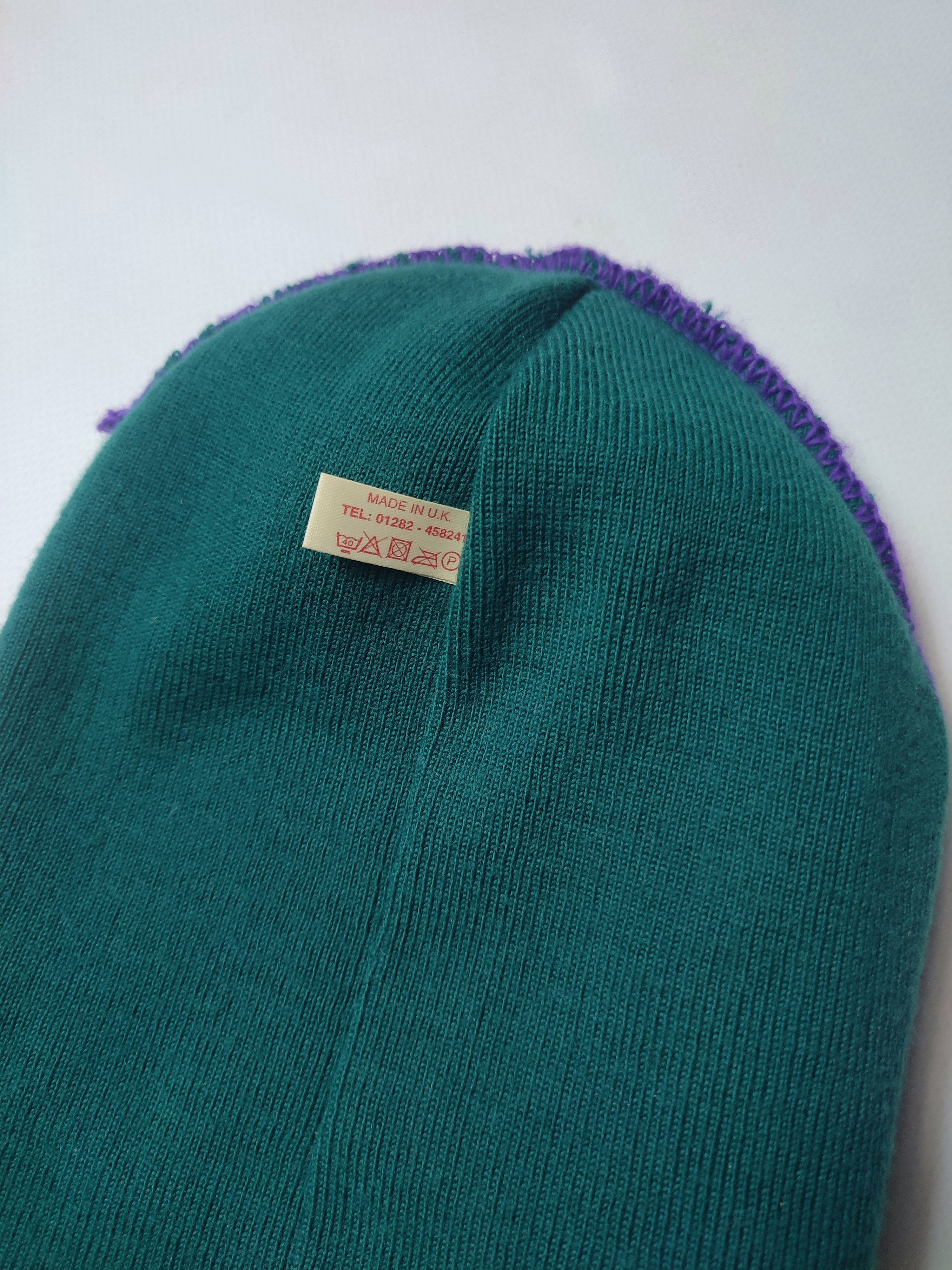 Vintage Charlton Athletic Purple Green Cuff Knit Beanie Vintage Size ONE SIZE - 9 Thumbnail
