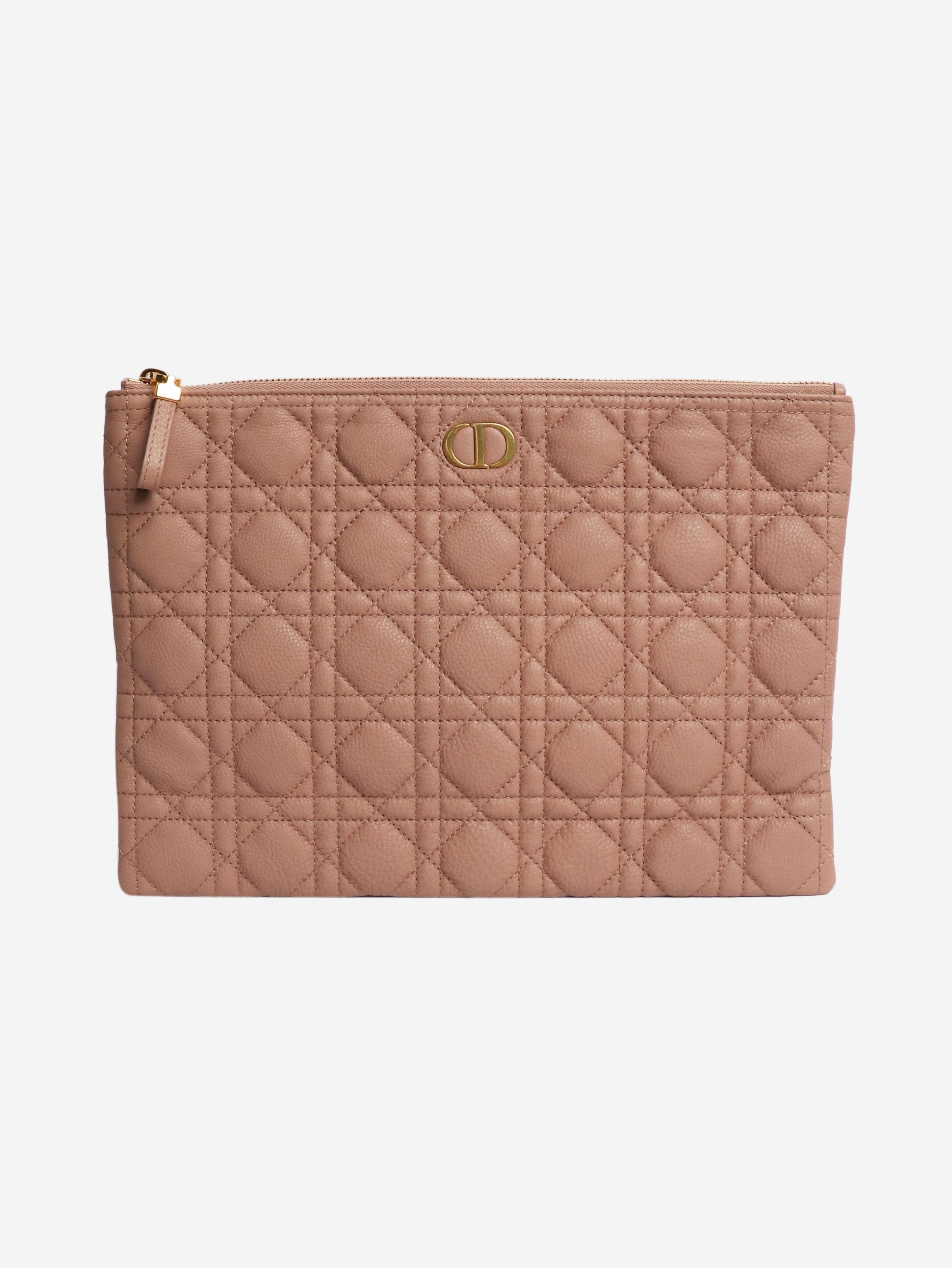 Dior Pink large Caro quilted pouch Size ONE SIZE - 1 Thumbnail