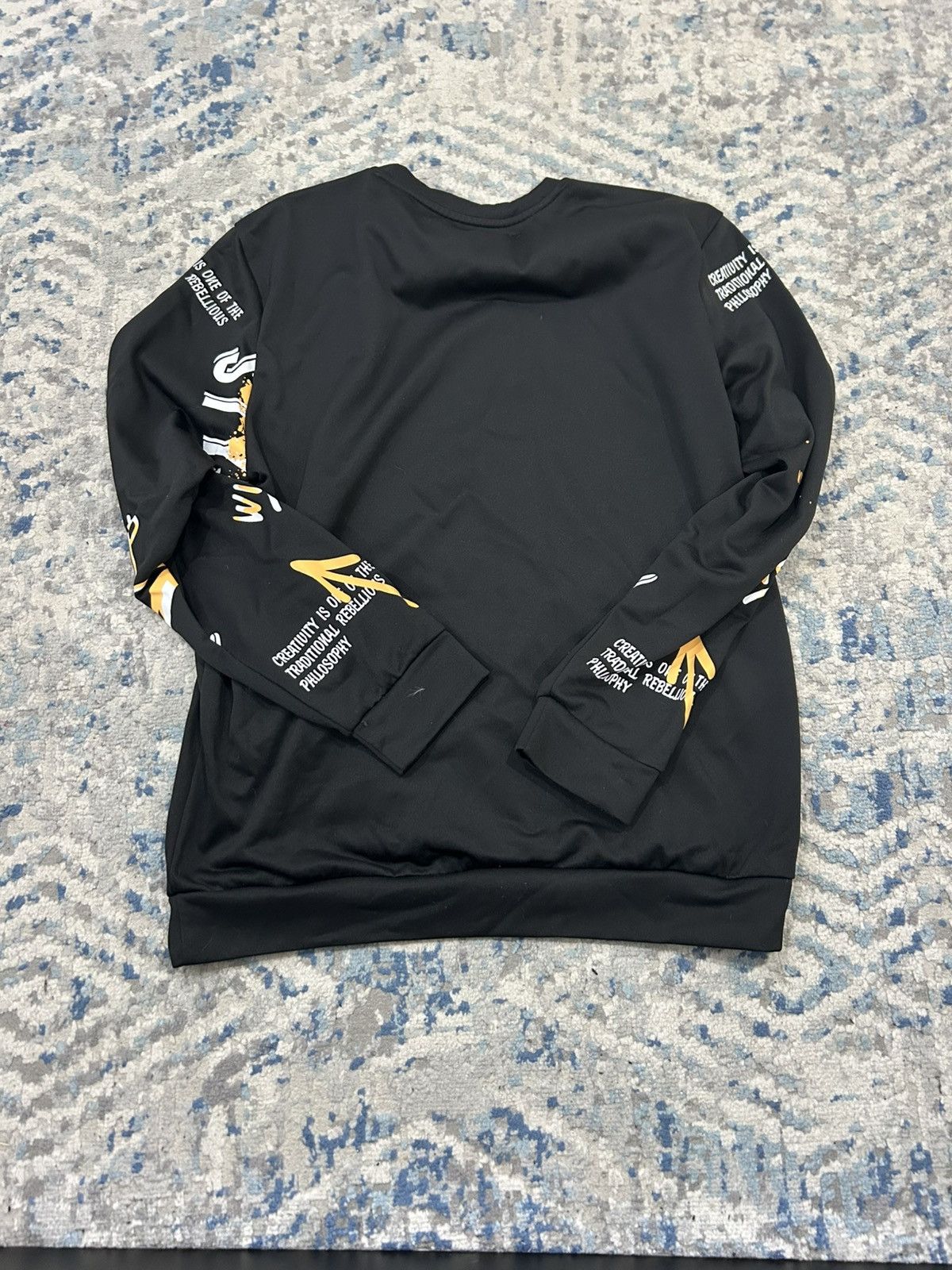 Other Black sweatshirt with white lettering Size US L / EU 52-54 / 3 - 2 Thumbnail