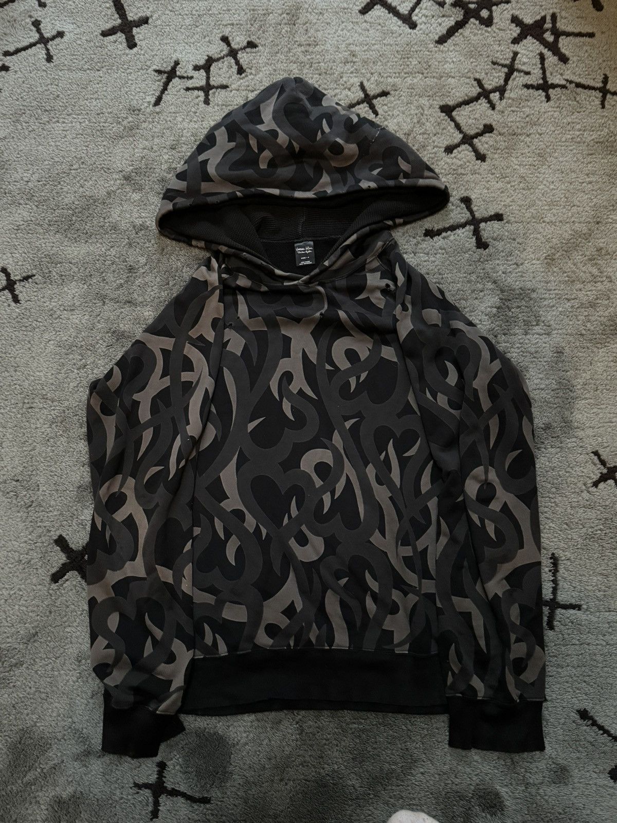 Number (N)ine Number Nine Tribal Heart Camo Hoodie | Grailed
