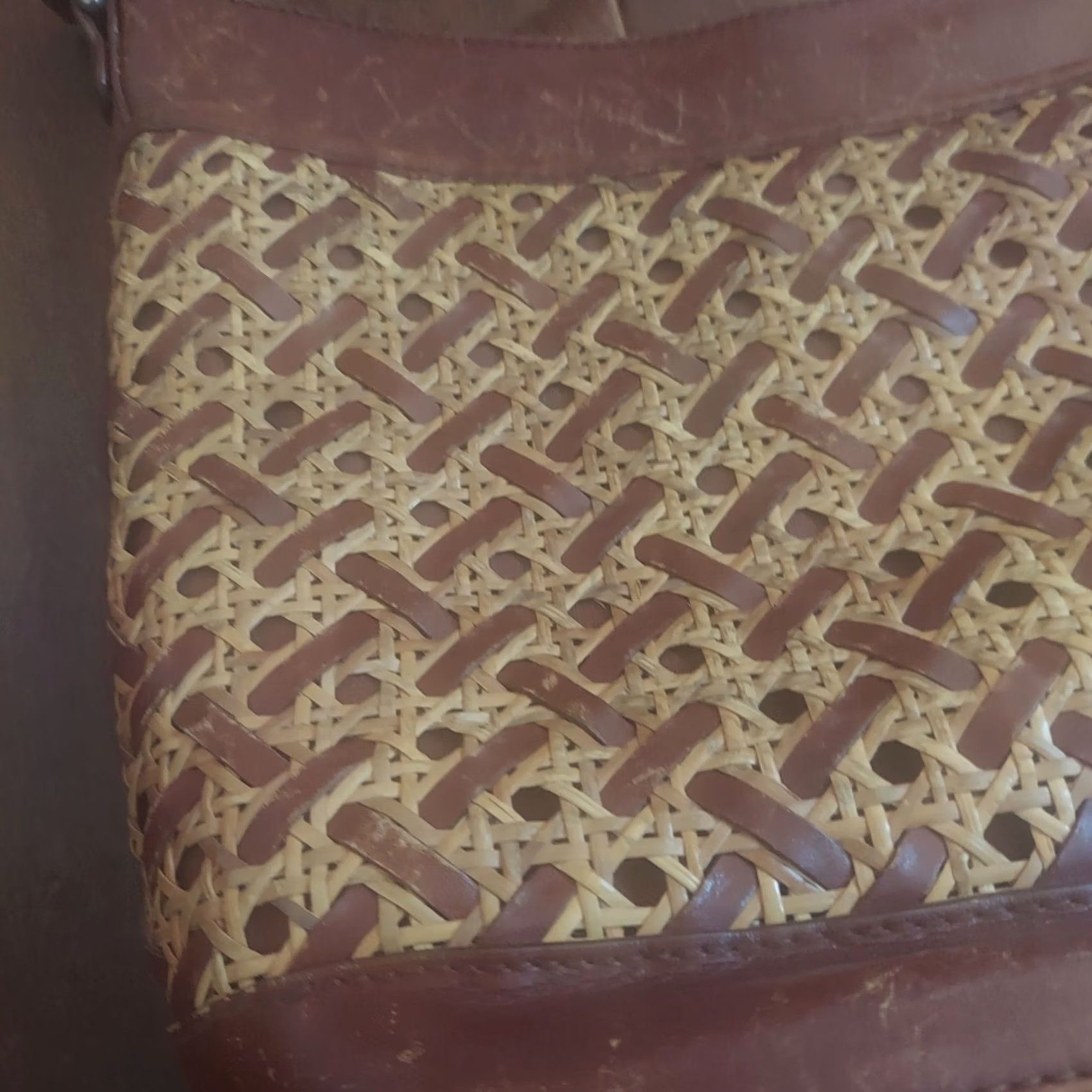 Etienne Aigner VINTAGE Etienne Aigner Shoulder Bag Womens Small Brown Straw Woven Leather Trim 90s Purse Size ONE SIZE - 3 Thumbnail