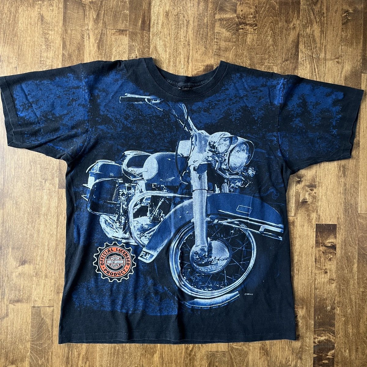 Harley Davidson × Vintage Harley Davidson All over print motorcycle shirt Size US XL / EU 56 / 4 - 1 Thumbnail