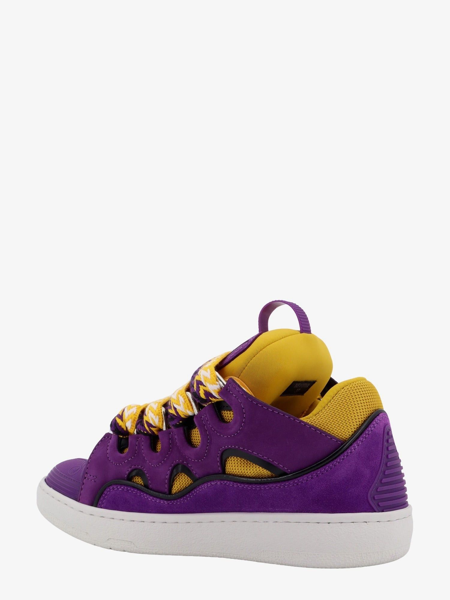 Lanvin o1mle0825 Leather Curb Sneakers in Purple Size US 12 / EU 45 - 3 Thumbnail