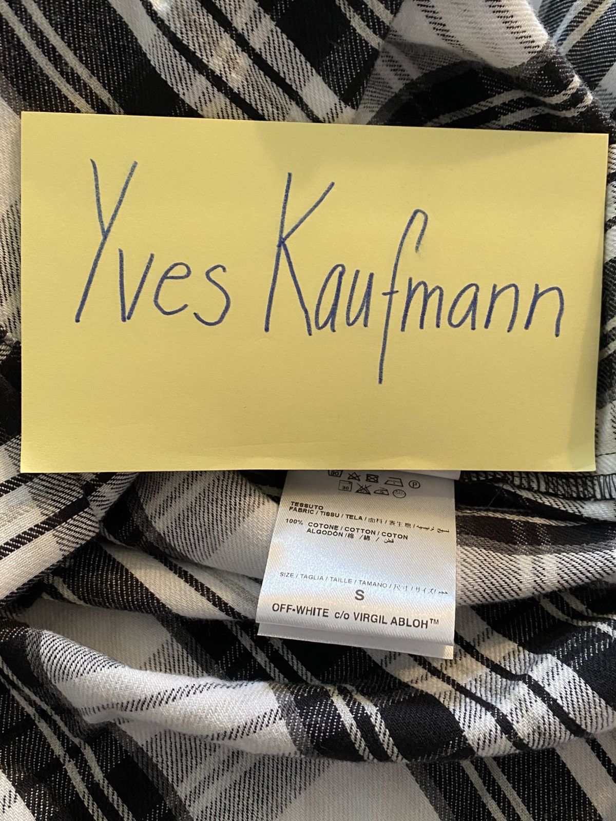 Off-White Off White Diagonals Spray Check Shirt (Size S) Size US S / EU 44-46 / 1 - 3 Thumbnail