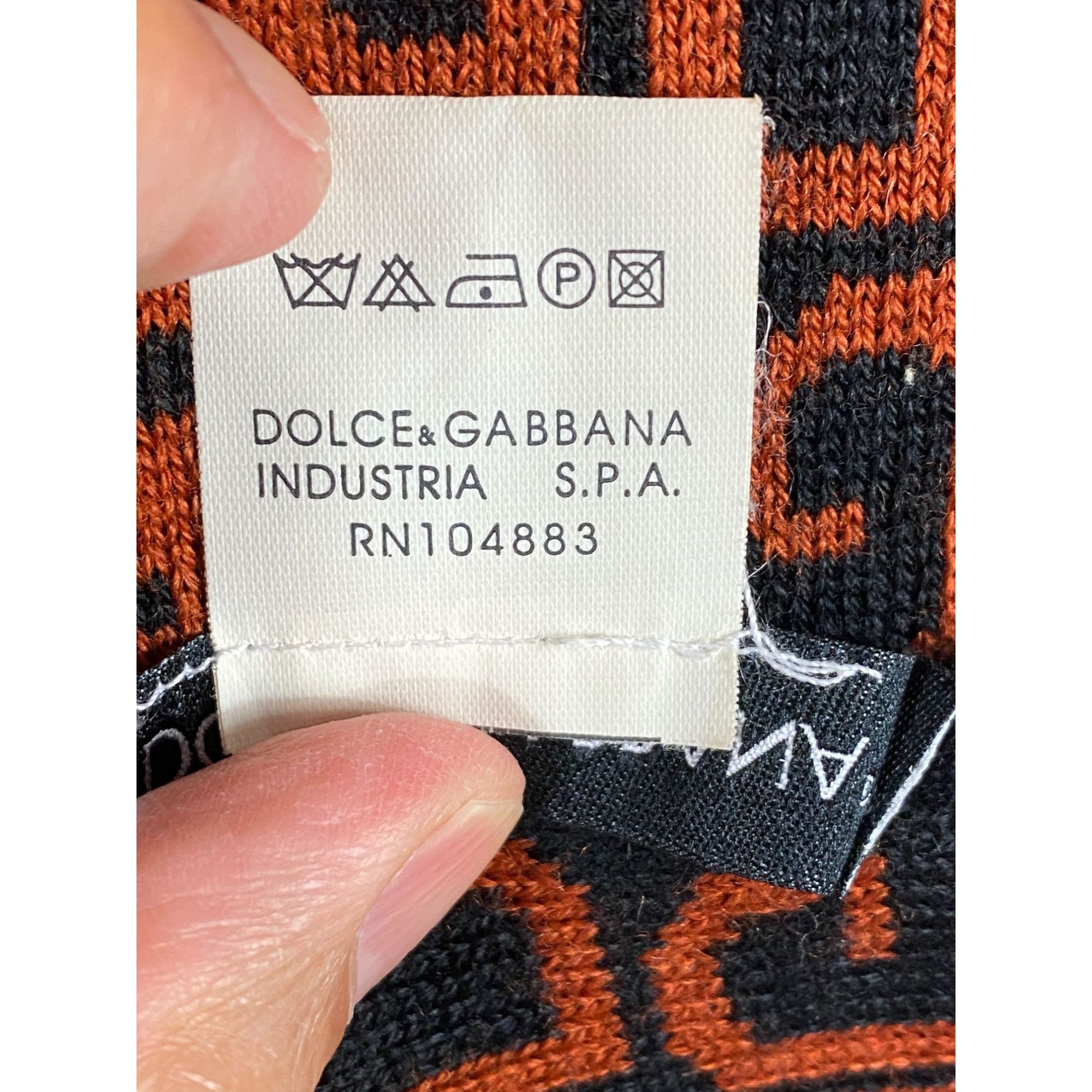 Dolce & Gabbana Dolce & Gabbana DG Monogam Wool/Acrylic Scarf Brown/Black Ma Size ONE SIZE - 5 Thumbnail