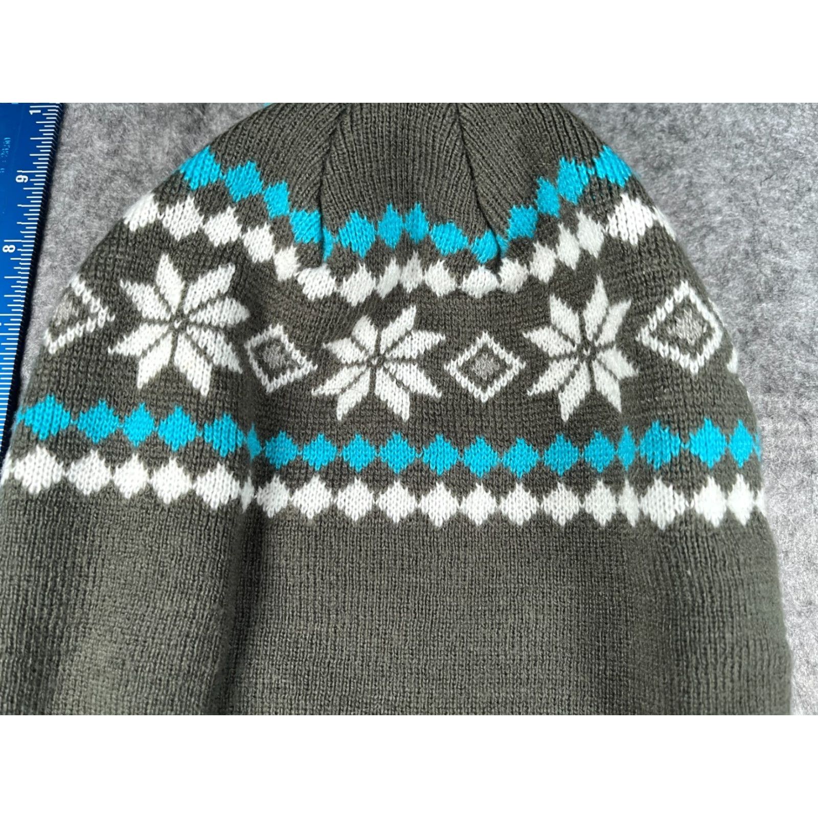 Vintage Subaru Ambassador Beanie Toque Unisex Adults One Size Gray Fair Isle Knit Acrylic Pom Hat Size ONE SIZE - 3 Thumbnail