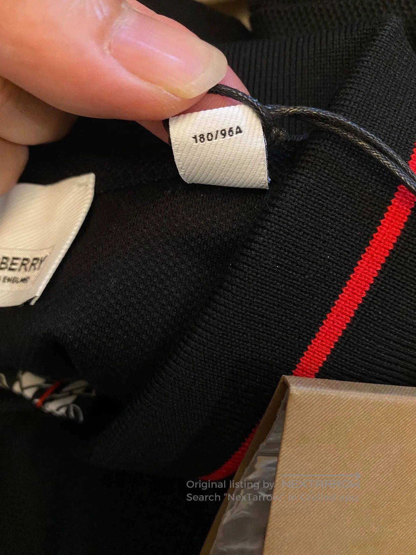 Burberry Black Polo Shirt with Red Trim . Size US M / EU 48-50 / 2 - 7 Thumbnail