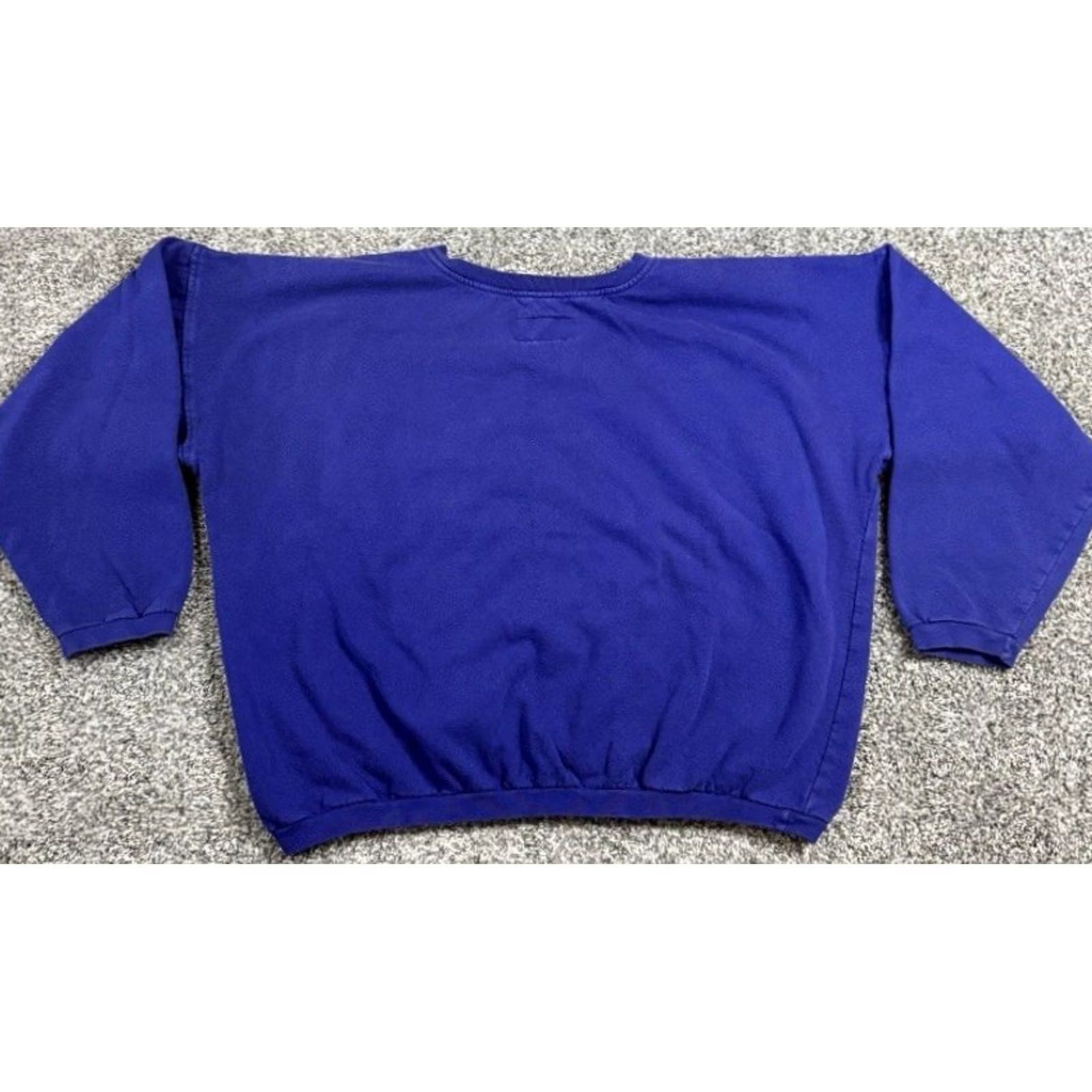 Vintage VINTAGE ENUF Sweatshirt Logo Graphic Print 90s Blue Purple Crew Neck Pullover Unisex Medium M Size US M / EU 48-50 / 2 - 5 Thumbnail