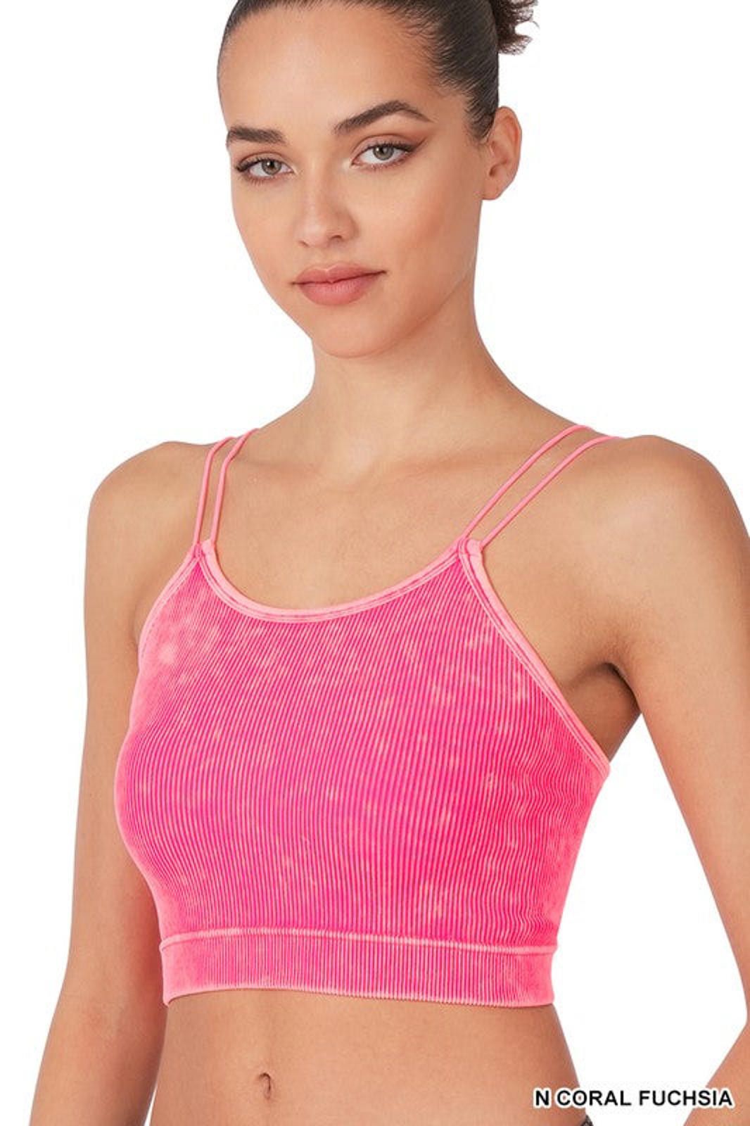 Other Washed Ribbed Seamless Double Strap Brami Zenana Size S / US 4 / IT 40 - 1 Thumbnail