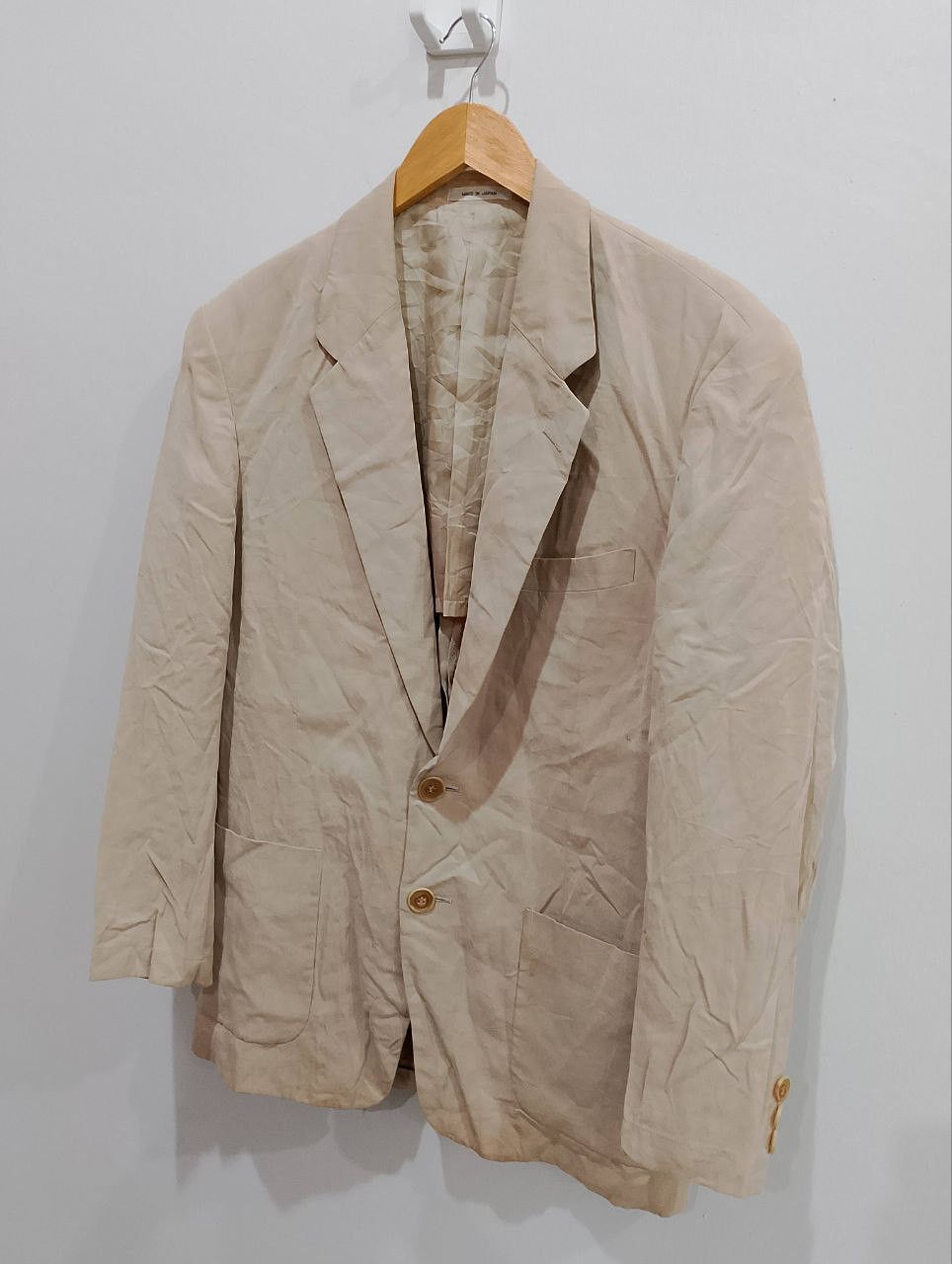 Japanese Brand INTERMEZZO TENCEL™ Single Breasted Japan Made Blazer Jacket Size 44R - 3 Thumbnail