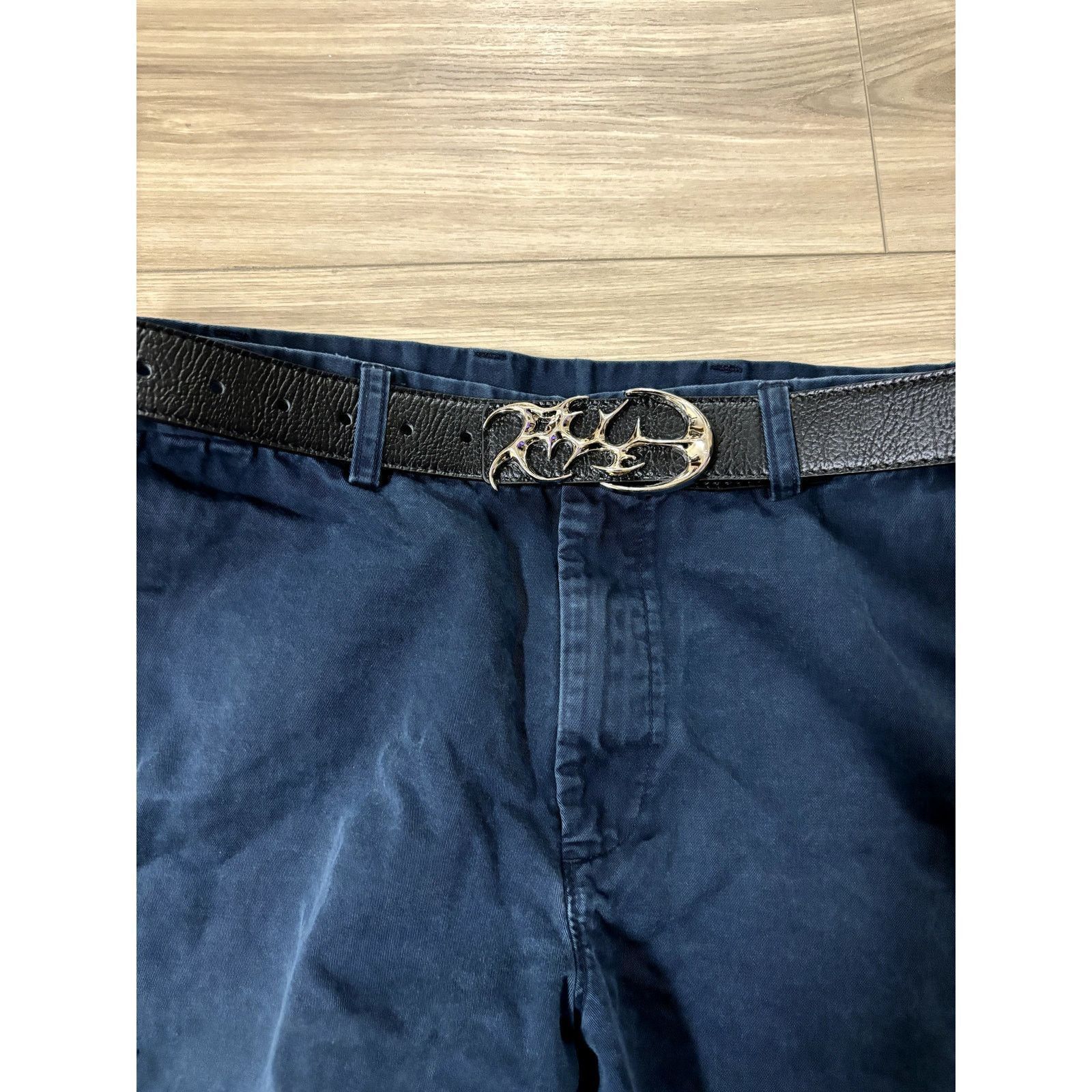 Japanese Brand A8 - Y2K Silver Buckle Belt Size 32 - 4 Thumbnail