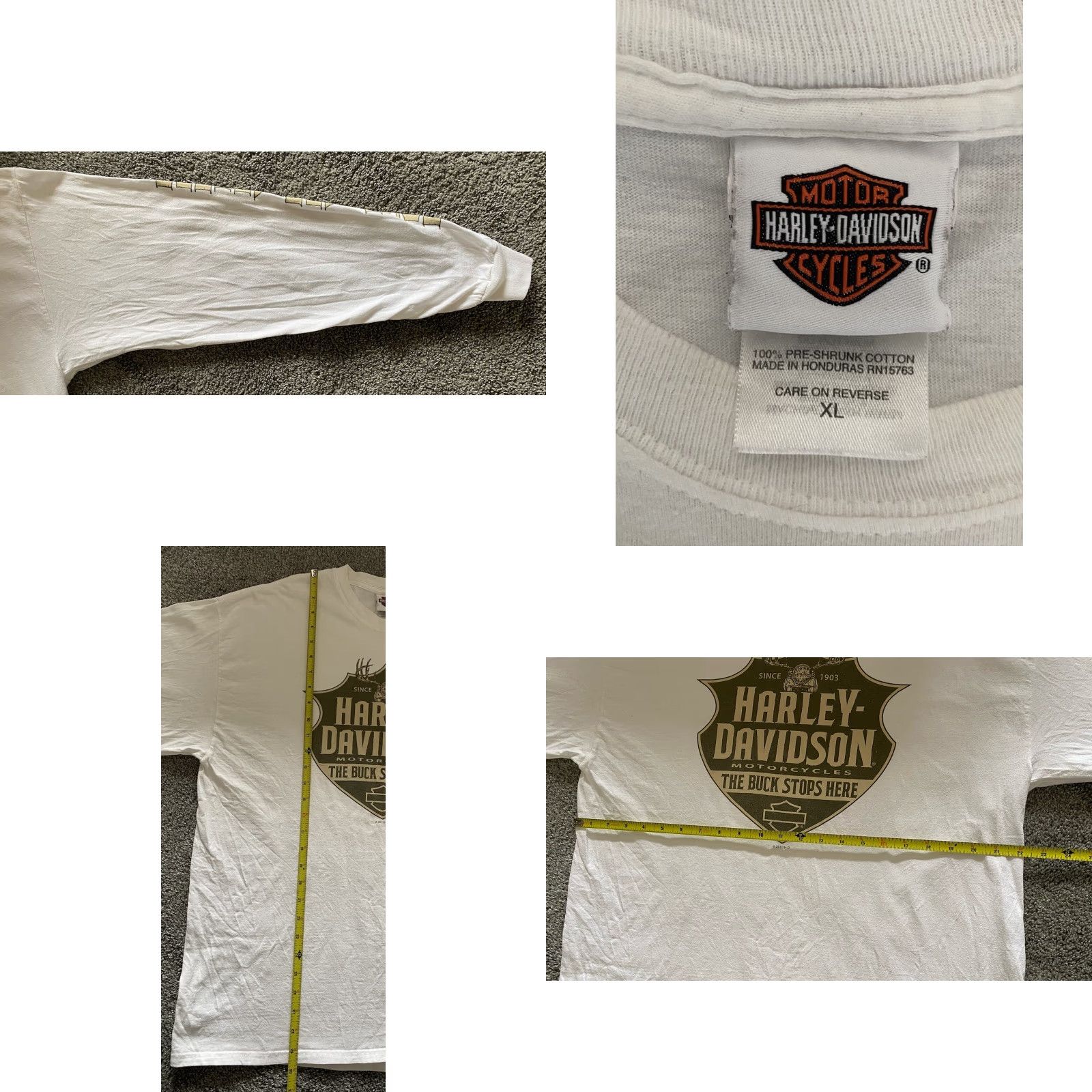 Harley Davidson VINTAGE Harley-Davidson Long Sleeve Shirt Mens XL Alaska Soldotna Kenai Peninsula White Biker Motorcycle 2010 Shirts Mens XL Size US XL / EU 56 / 4 - 8 Thumbnail