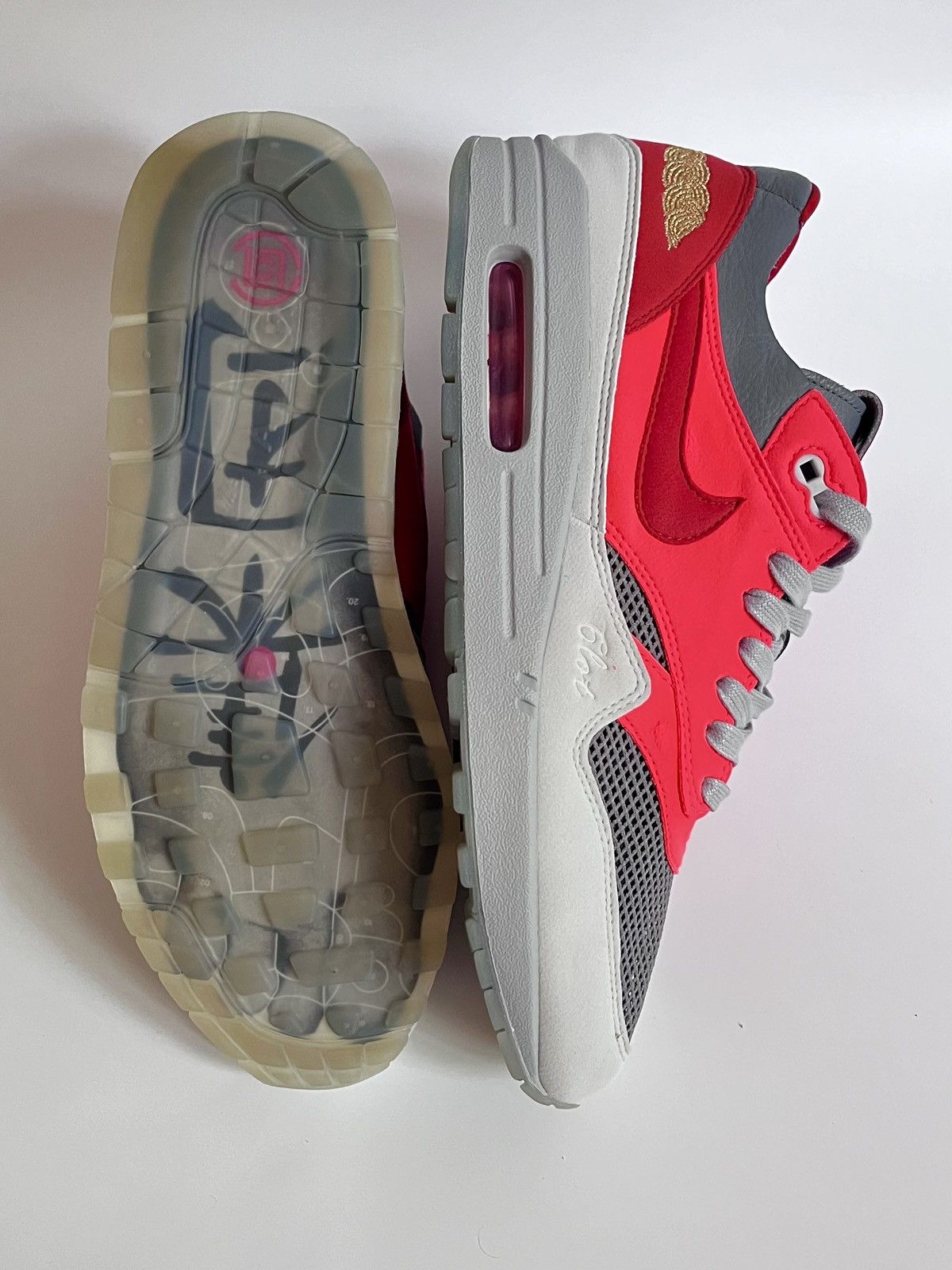 CLOT × Nike Nike Air Max 1 X CLOT “Solar Red” Size US 10 / EU 43 - 6 Thumbnail