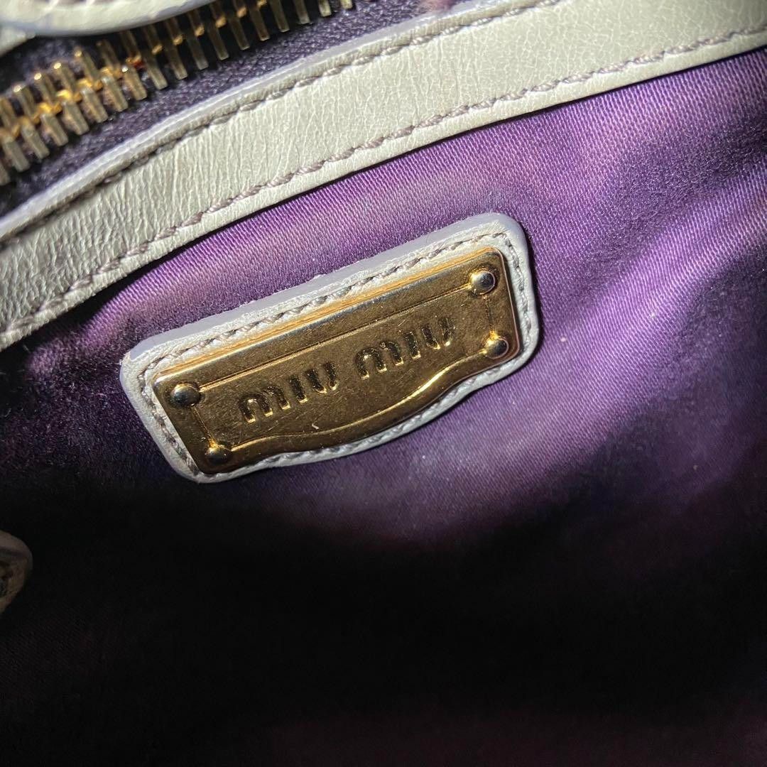 Miu Miu Miu Miu - leather handbag grey 2way shoulder bag Size ONE SIZE - 13 Thumbnail