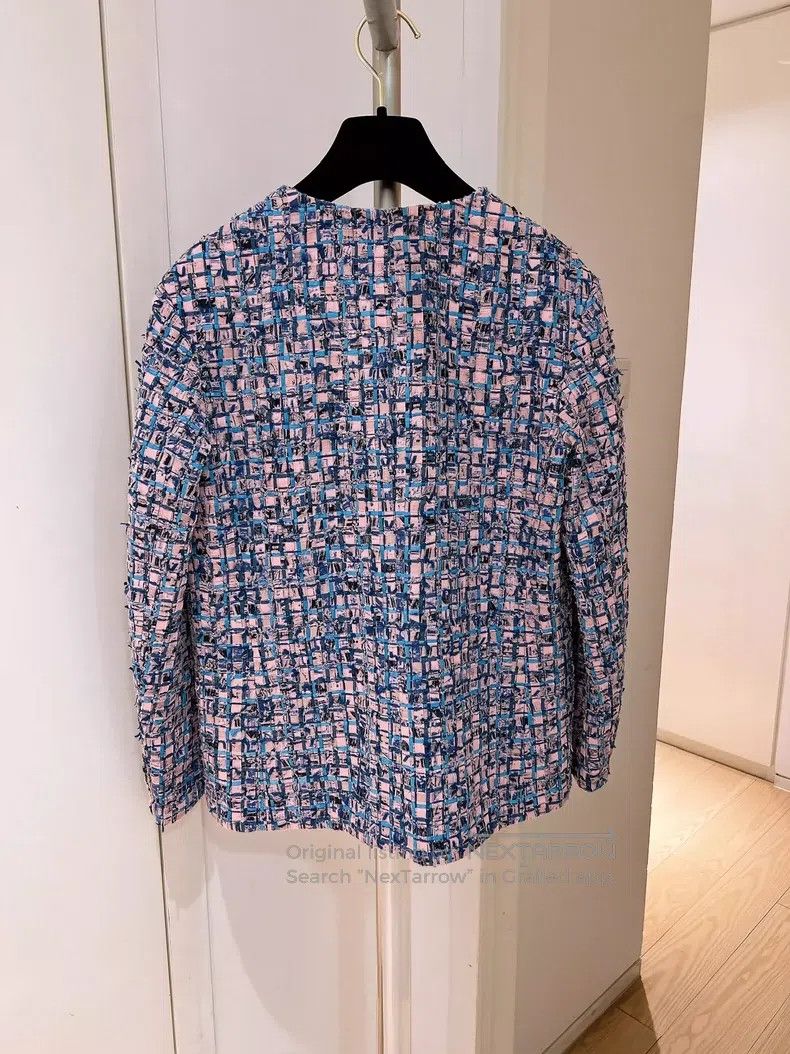 Chanel Chanel Pink and blue mosaic jacket Size XS / US 0-2 / IT 36-38 - 2 Thumbnail