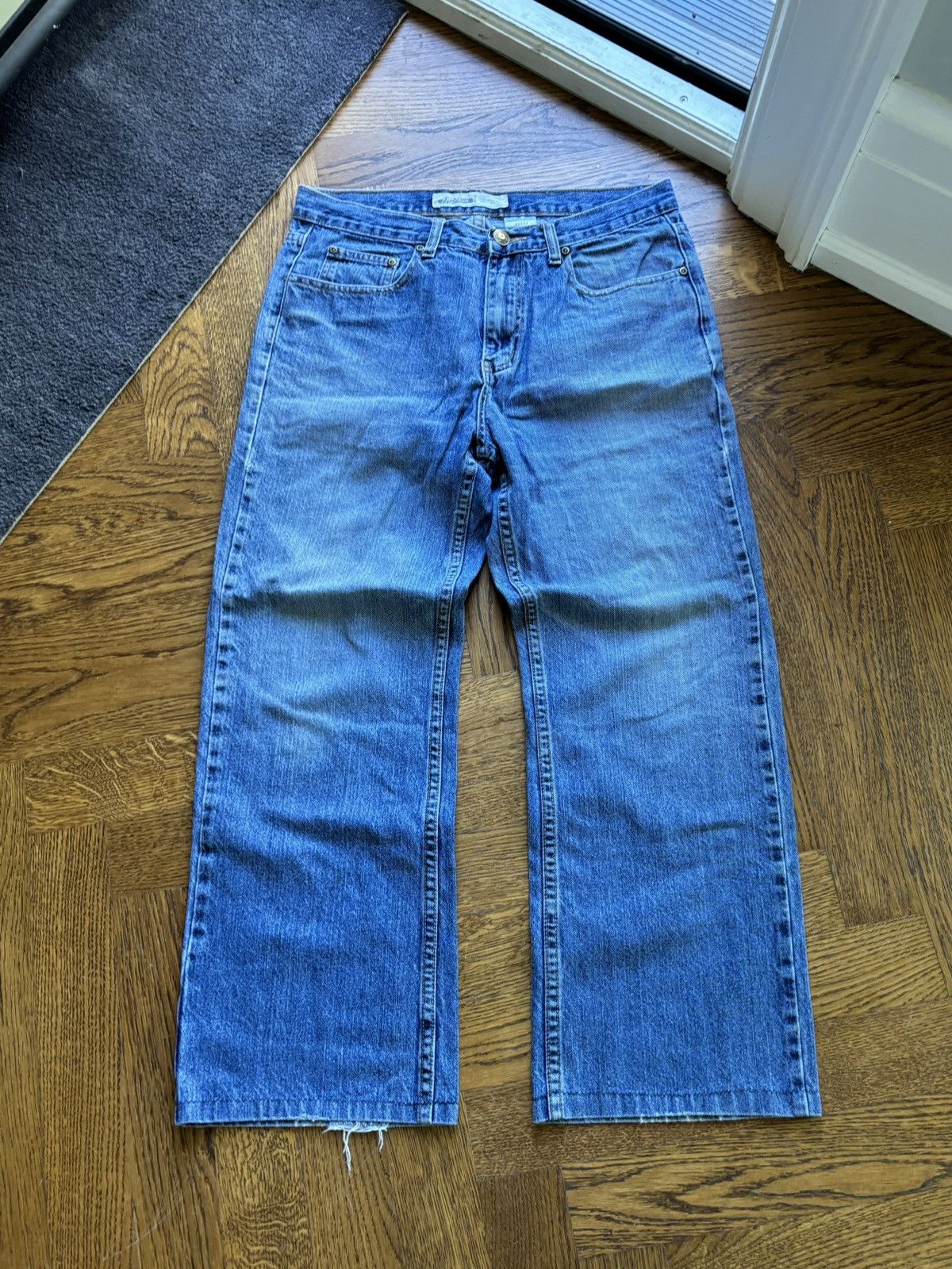 Gap × Old Navy × Vintage Vintage Boot Cut Jeans Lightwash Heel Drag 90s Y2K Wide Leg Size US 31 - 1 Thumbnail