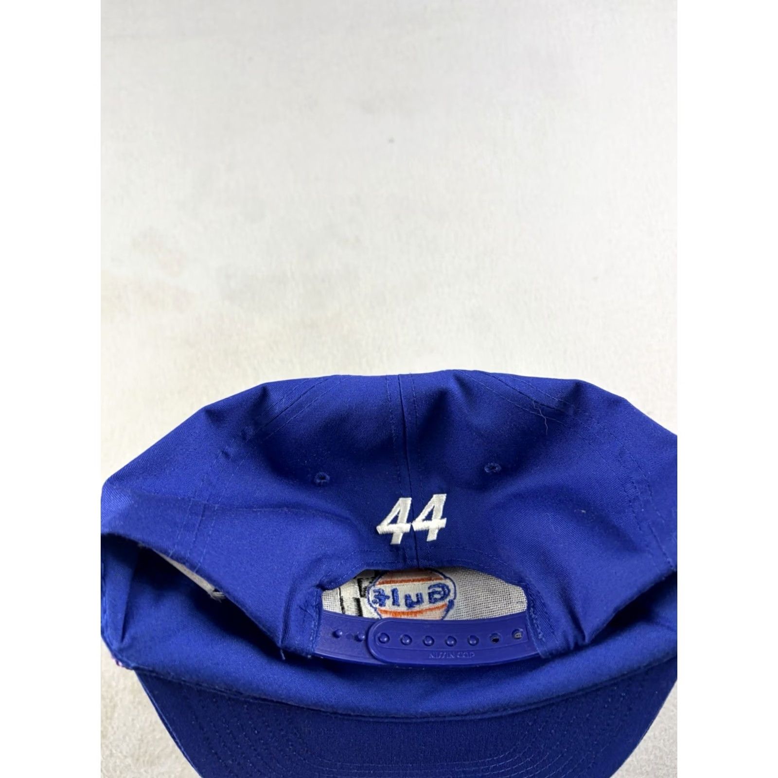 NASCAR VINTAGE Gulf Racing Hat SnapBack Cap Blue Embroidered Logo NASCAR 90s Men One Size"} Size ONE SIZE - 4 Thumbnail