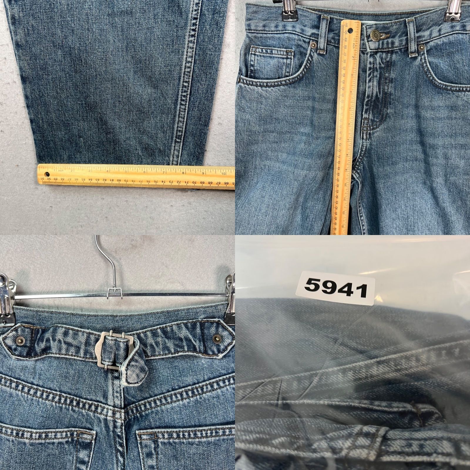 Topshop Topshop Womens Jeans Blue Denim Crop Wide-Leg 26 28 Buckle Back 5-Pocket Inseam 28 Regular Vintage No Boys Mens Womens Size 26" / US 2 / IT 38 - 8 Thumbnail
