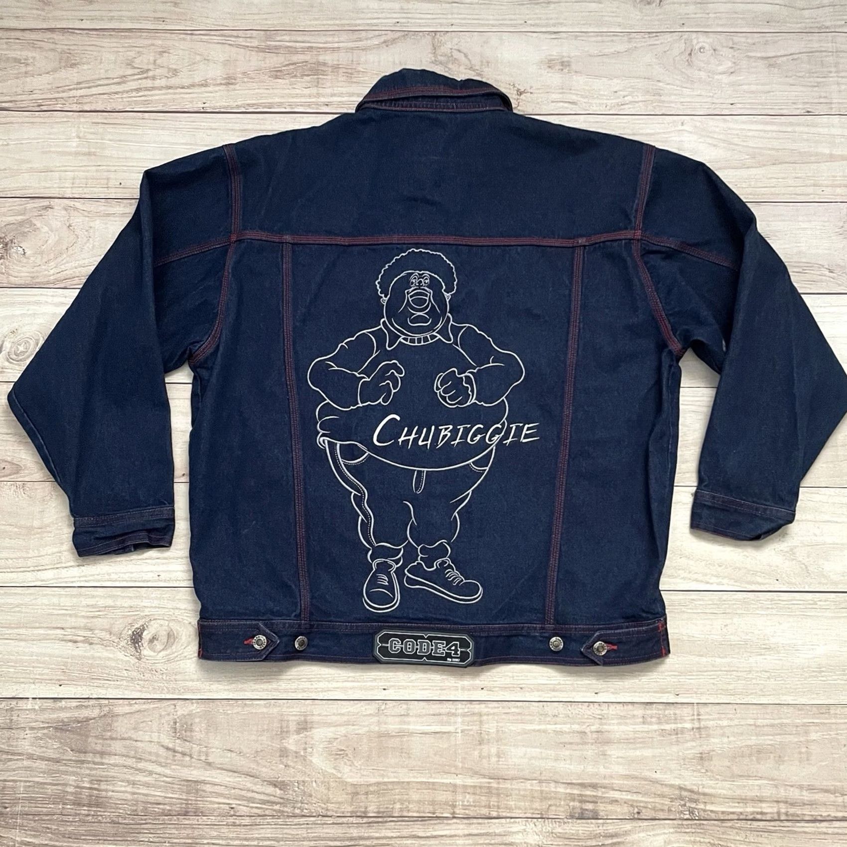 Vintage VINTAGE Code 4 Denim Jacket XL BAGGY 34 Jeans Chubiggie Trucker NY 2000s Men Size US 36 / EU 52 - 3 Thumbnail