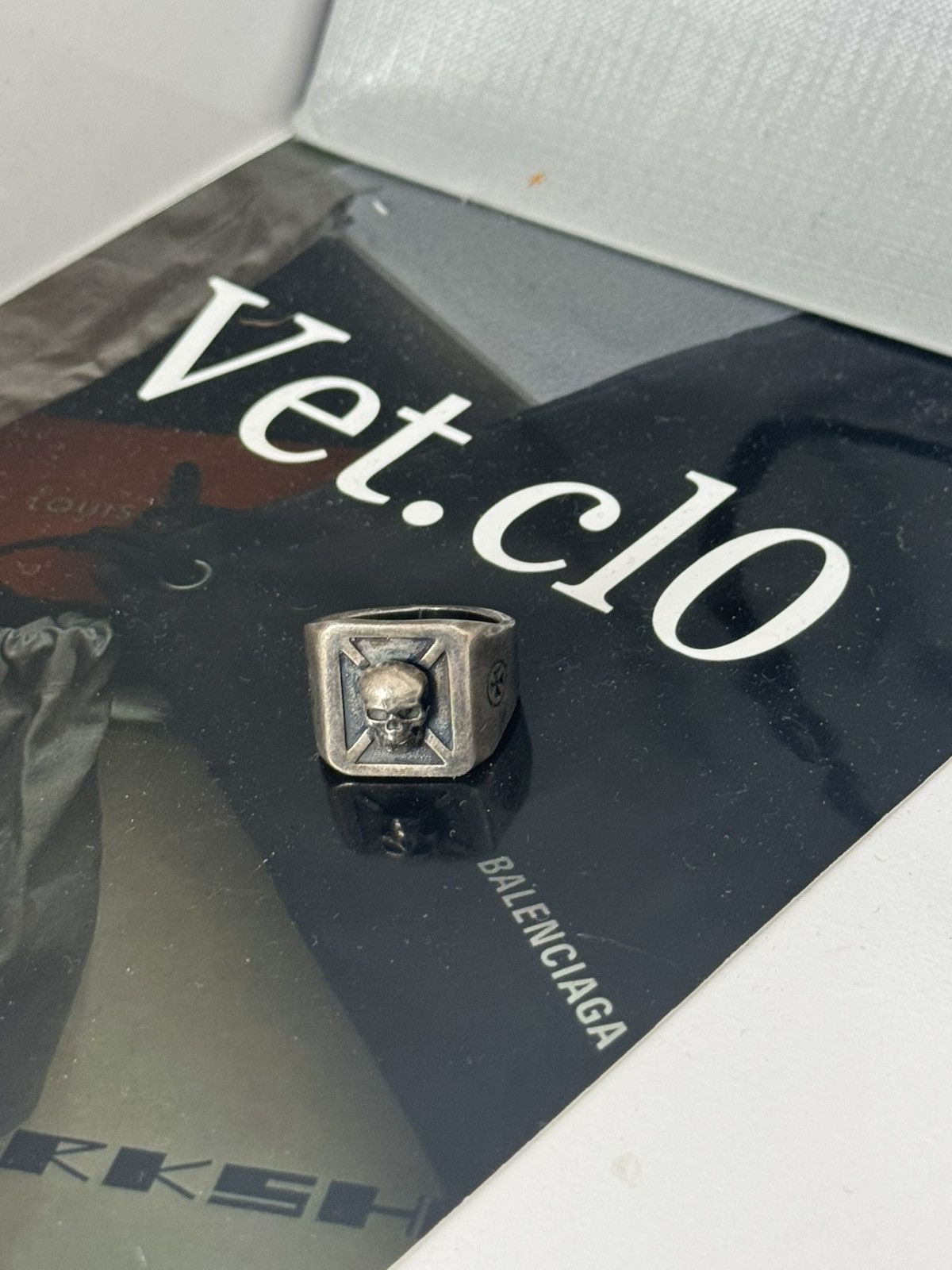 Vetements ✅Vetements Silver Skull Skeleton ring M Size ONE SIZE - 1 Thumbnail