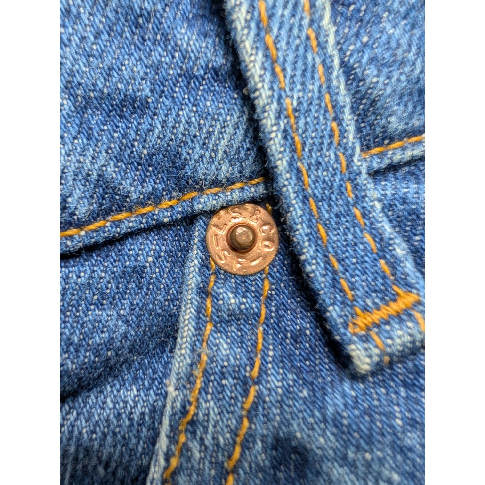 Levi's Levi's 505 Made In USA Orange Tab Indigo Denim Jeans (Y1074) Size US 34 / EU 50 - 5 Thumbnail