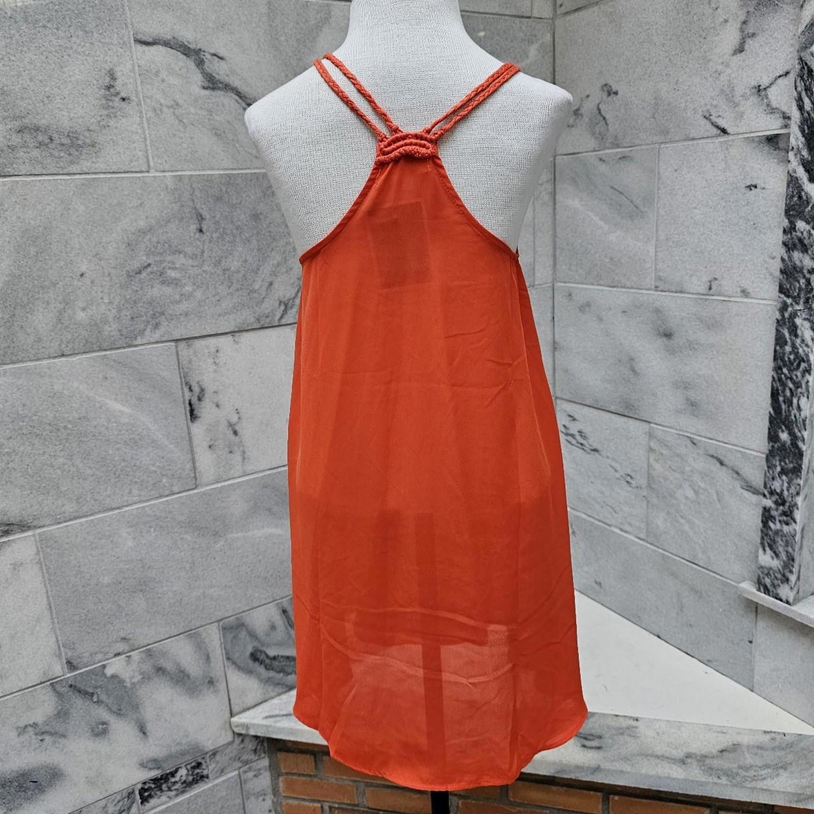 Designer Umgee Women's Orange Dress Size S / US 4 / IT 40 - 4 Thumbnail