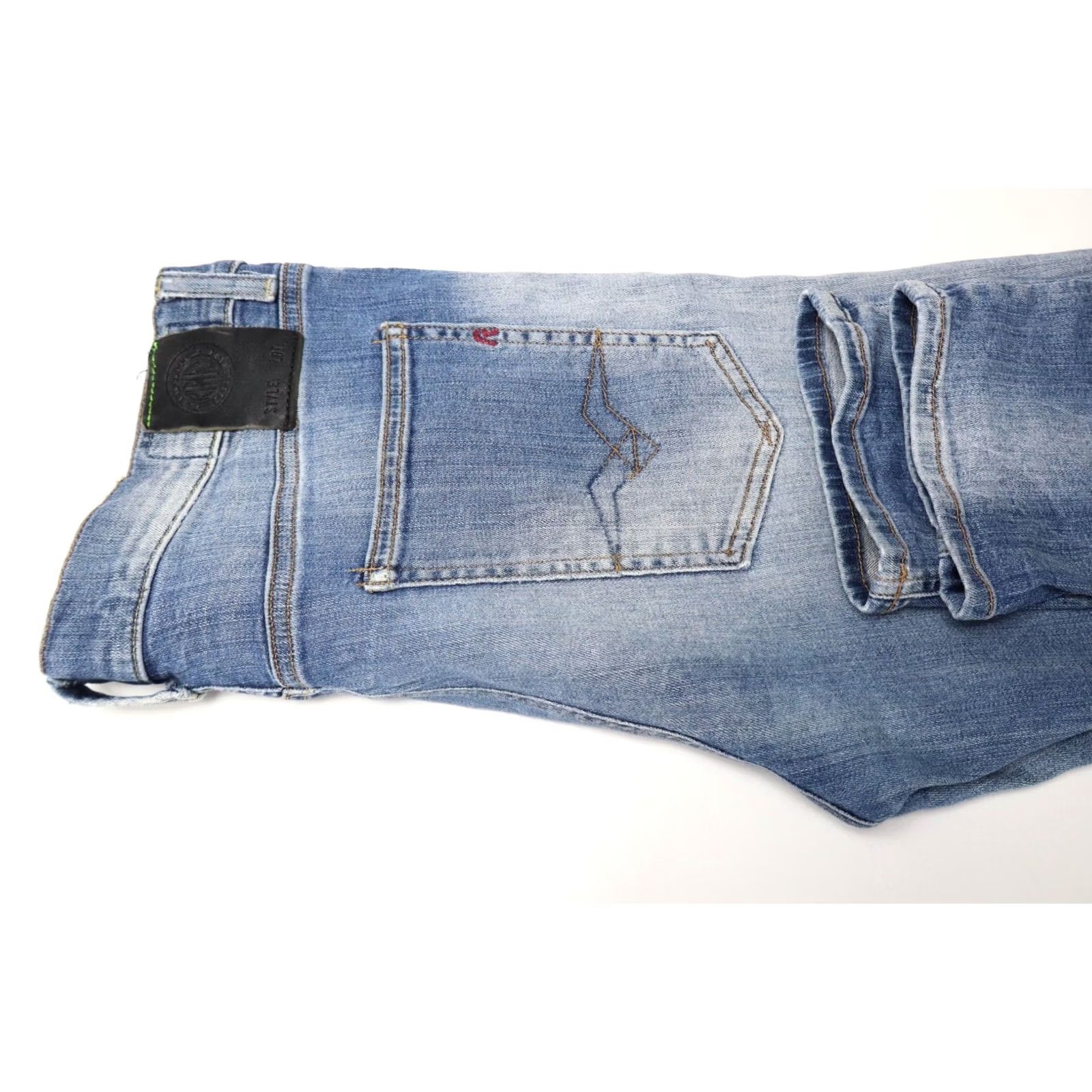 Replay REPLAY Slimpar Jeans Men's W33/L32 Slim Fit Faded Whiskered Blue Denim Zip Fly Size US 33 - 5 Thumbnail
