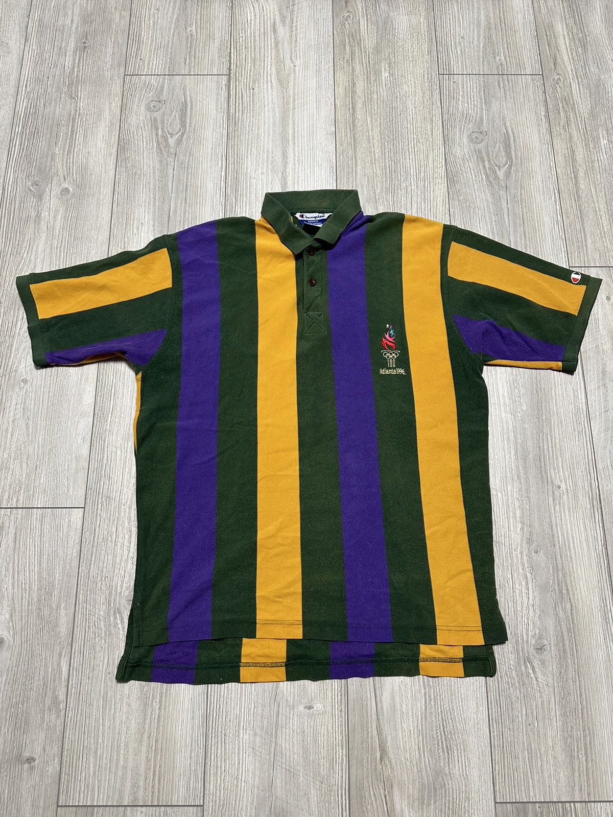 Champion vtg Champion 96’ ATLANTA OLYMPICS Colorblock polo shirt Size US L / EU 52-54 / 3 - 1 Thumbnail