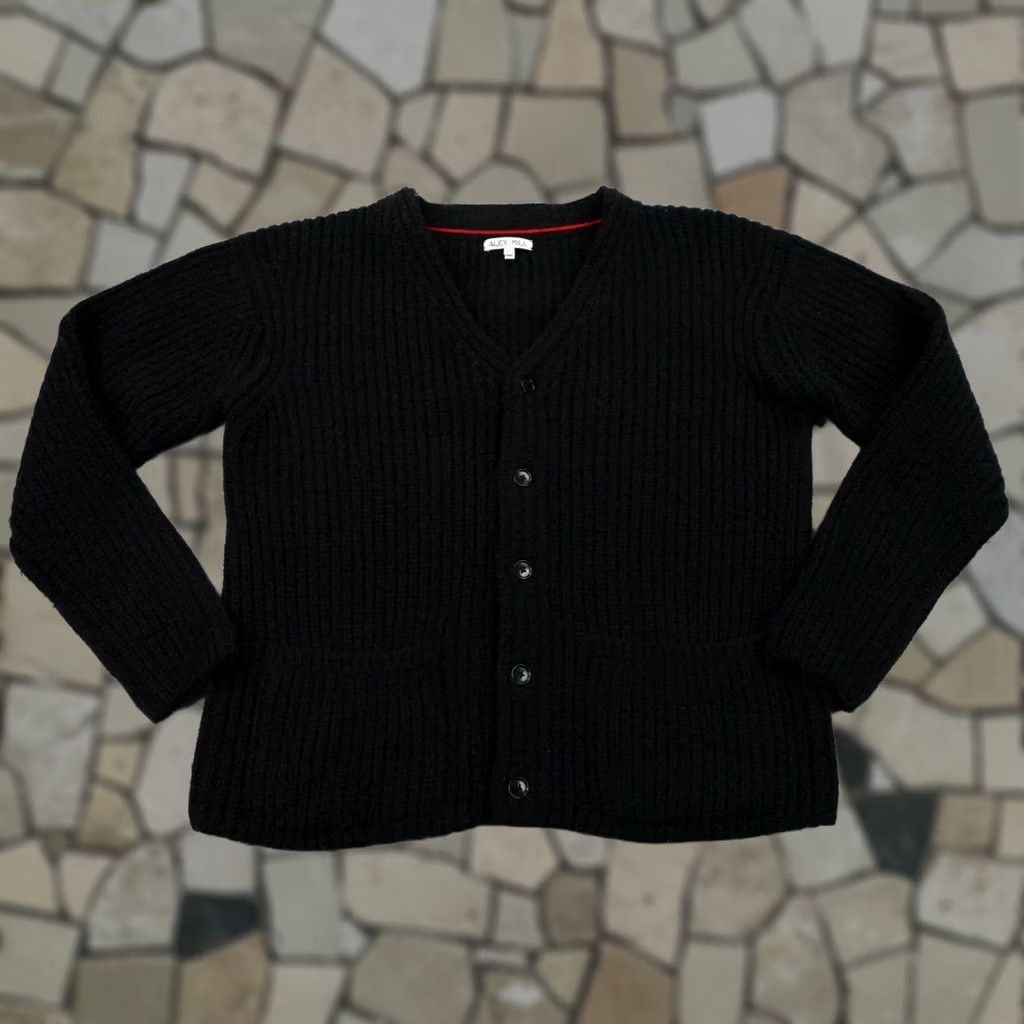 Alex Mill Alex Mill Sweater Mens Large Black Cardigan V Neck Wool Blend Chunky Knit Button Size US L / EU 52-54 / 3 - 1 Thumbnail