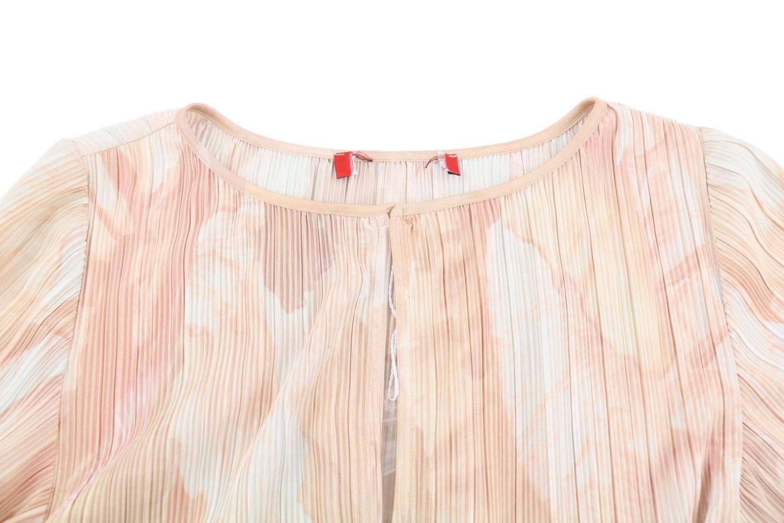 MAX&Co. M Light Pink Textured Belted Short Sleeve Dress 88796 Size M / US 6-8 / IT 42-44 - 5 Thumbnail