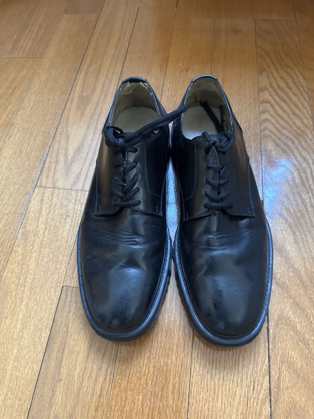 Dior FW15 AW15 Contrast Platform Sole Leather Derbies Size US 10.5 / EU 43-44 - 4 Thumbnail