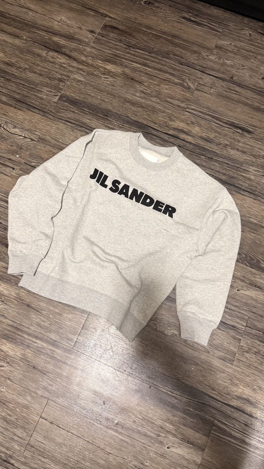 Jil Sander Jil Sander Logo Printed Crewneck Sweatshirt Grey Small S Size US S / EU 44-46 / 1 - 1 Thumbnail