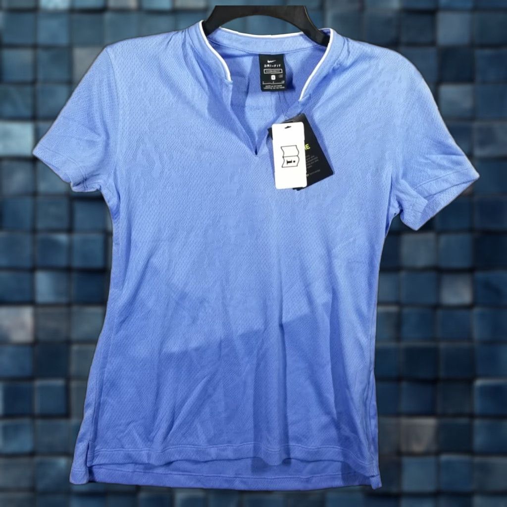 Nike Nike Golf Polo Shirt Breathe Jacquard Blue Camo Women's CU0821 Polo Nike Dri-Fit Peloter? Size S / US 4 / IT 40 - 1 Thumbnail