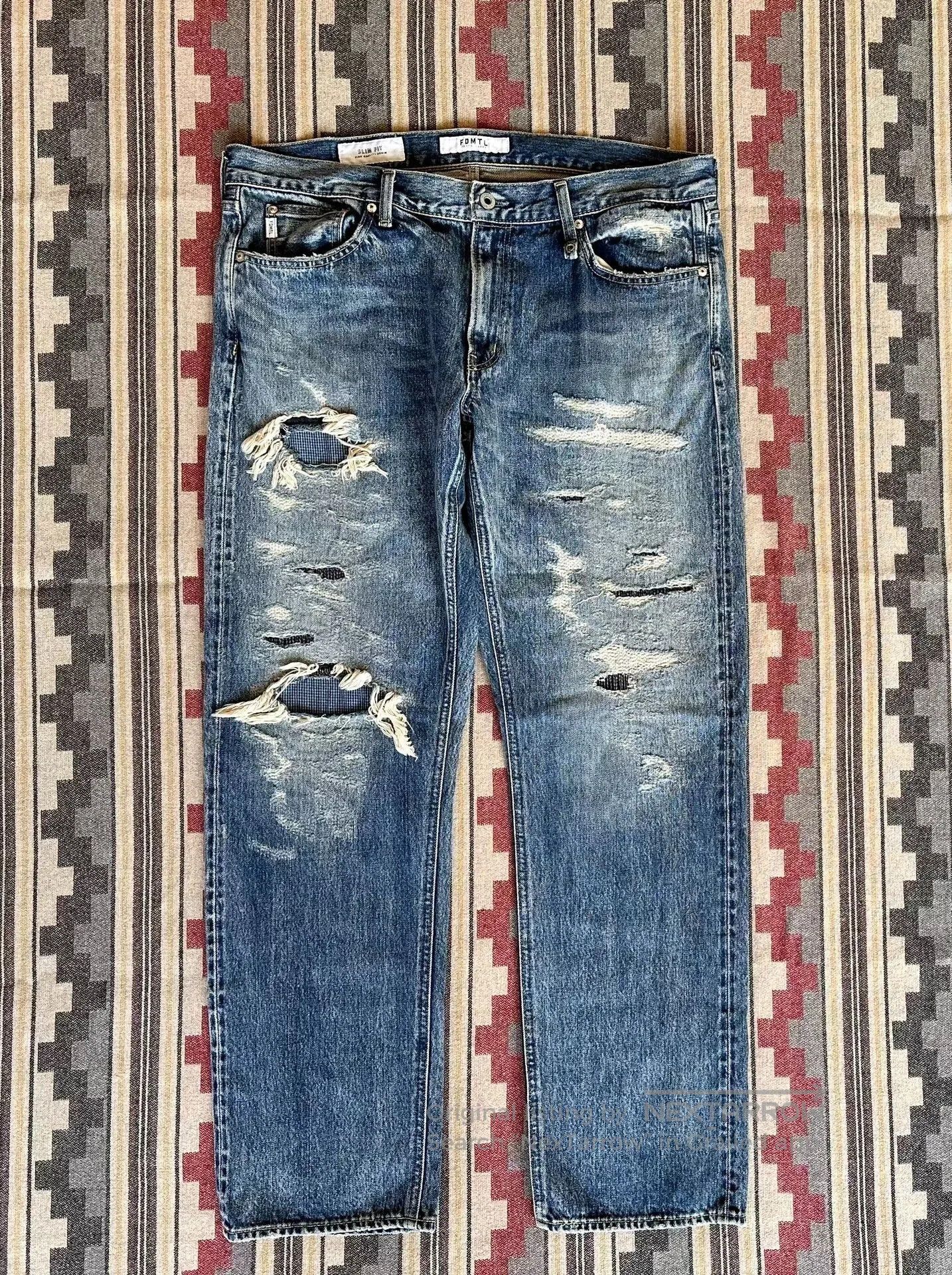FDMTL fdmtl slim fit denim distressed jeans. Size US 36 / EU 52 - 1 Thumbnail