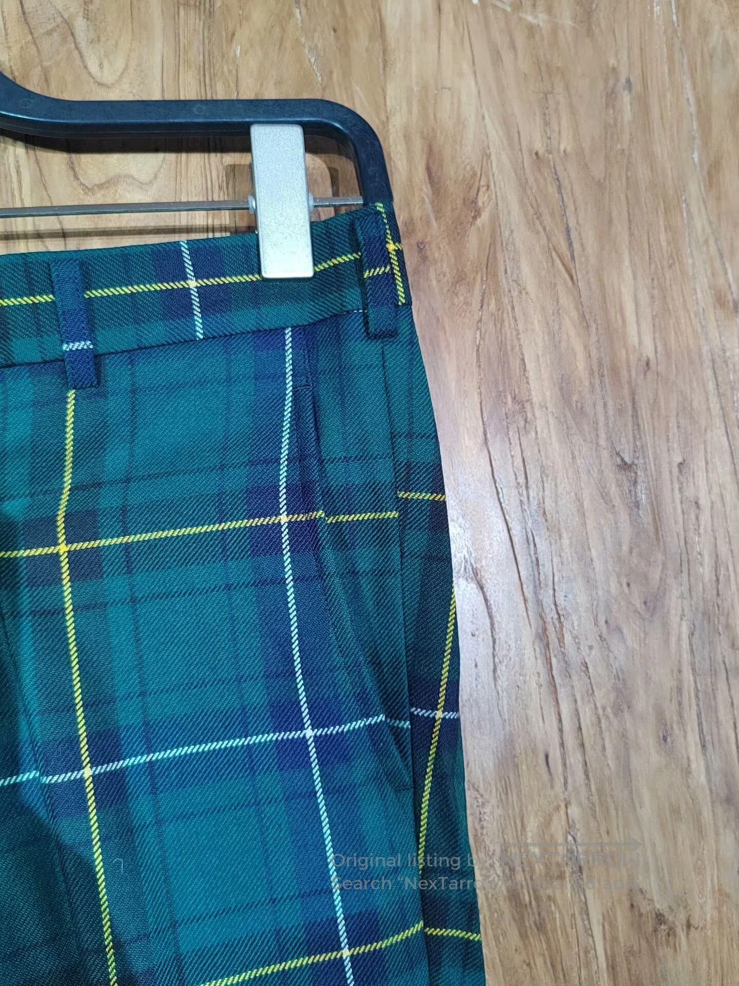 Comme des Garcons Homme Plus COMME des GARÇONS Plaid Trousers in Green. Size 24" / US 00 / IT 34 - 3 Thumbnail