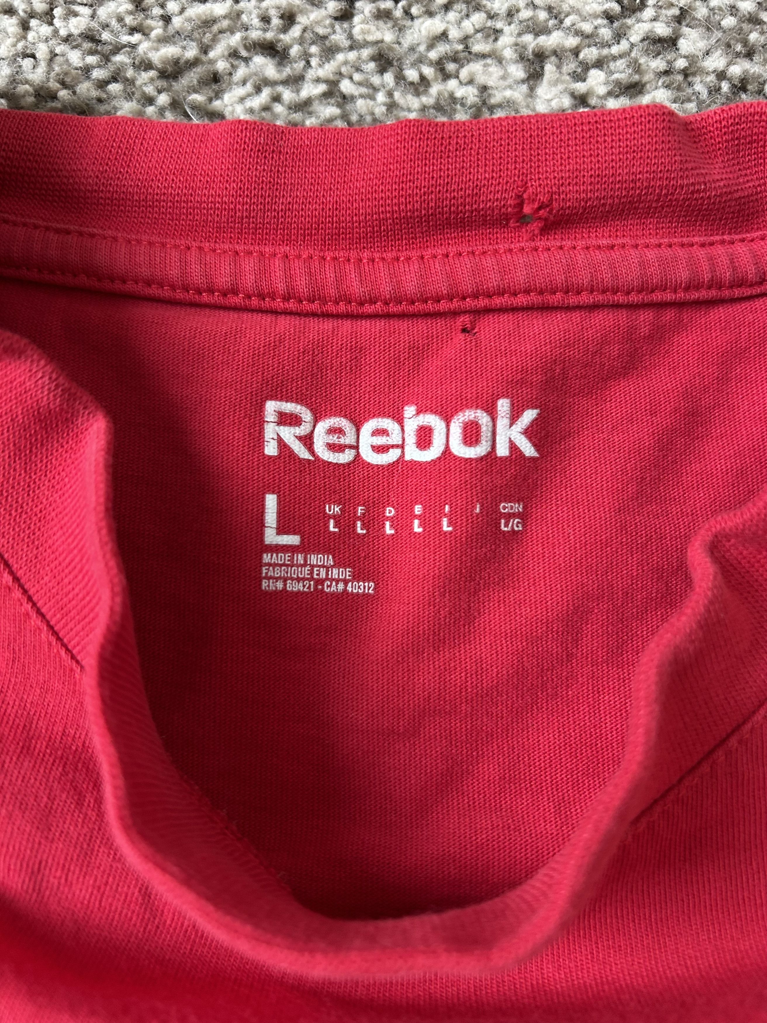 Reebok Red Reebok Blank Tee Size US L / EU 52-54 / 3 - 2 Thumbnail
