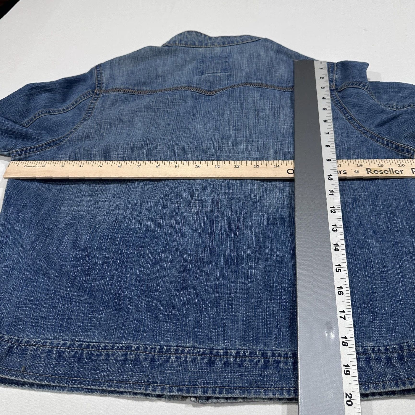 Old Navy VINTAGE Old Navy Jacket Womens L Blue Denim Zip Pockets Full Zip Casual 90s Y2K Grunge Preppy Coquette Size L / US 10 / IT 46 - 5 Thumbnail
