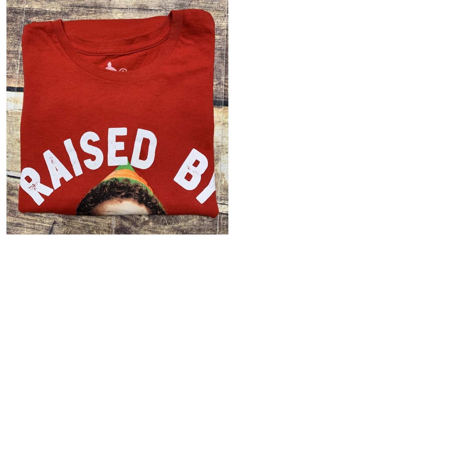 Vintage Buddy Elf "Raised by Elves" Christmas TShirt Red Mens 2XL Shirt Christmas Elf Movie Logo Graphic Print Size US XXL / EU 58 / 5 - 9 Thumbnail