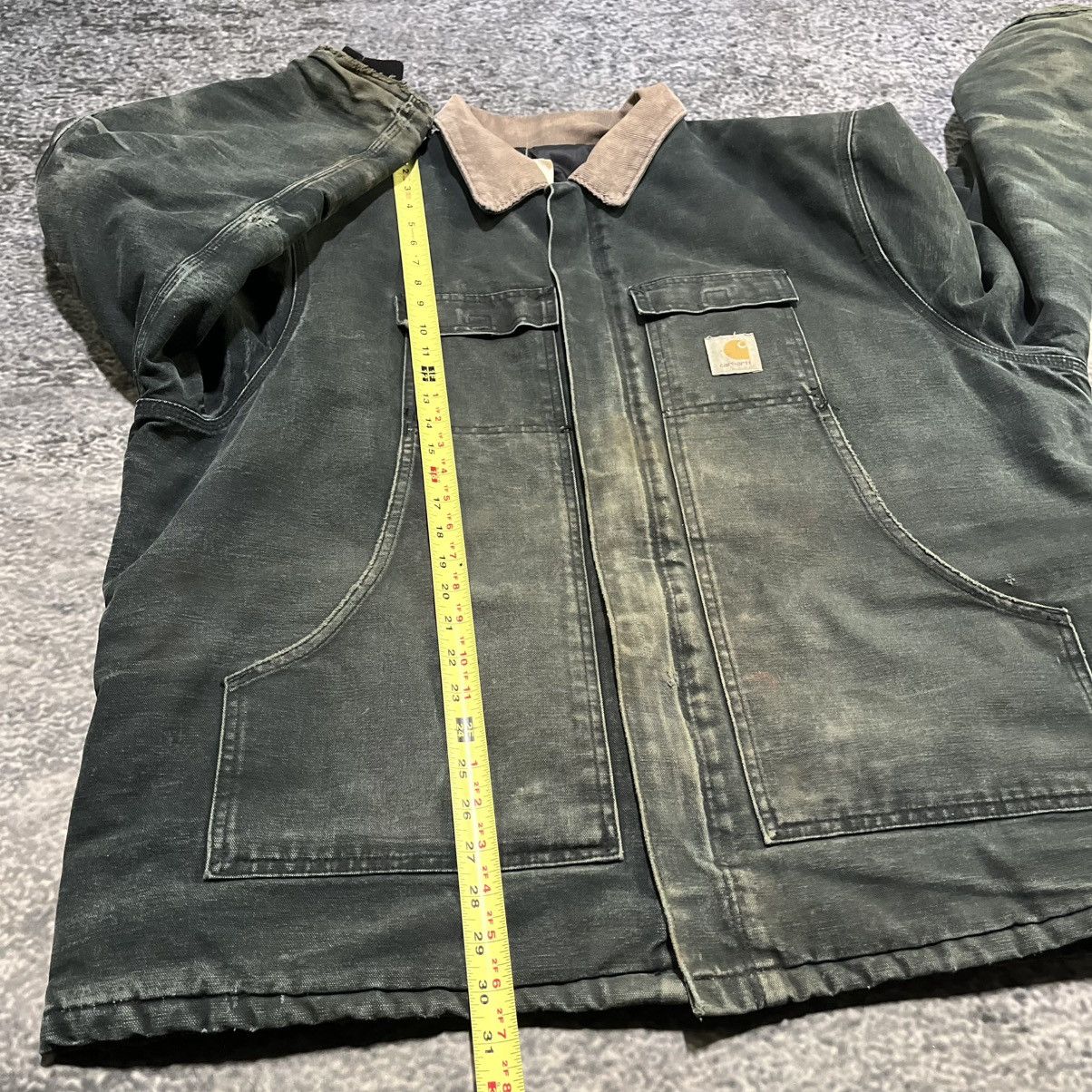 Carhartt VINTAGE CARHARTT ARCTIC CHORE COAT DISTRESSED FADE GREEN XXL Size US XXL / EU 58 / 5 - 13 Thumbnail