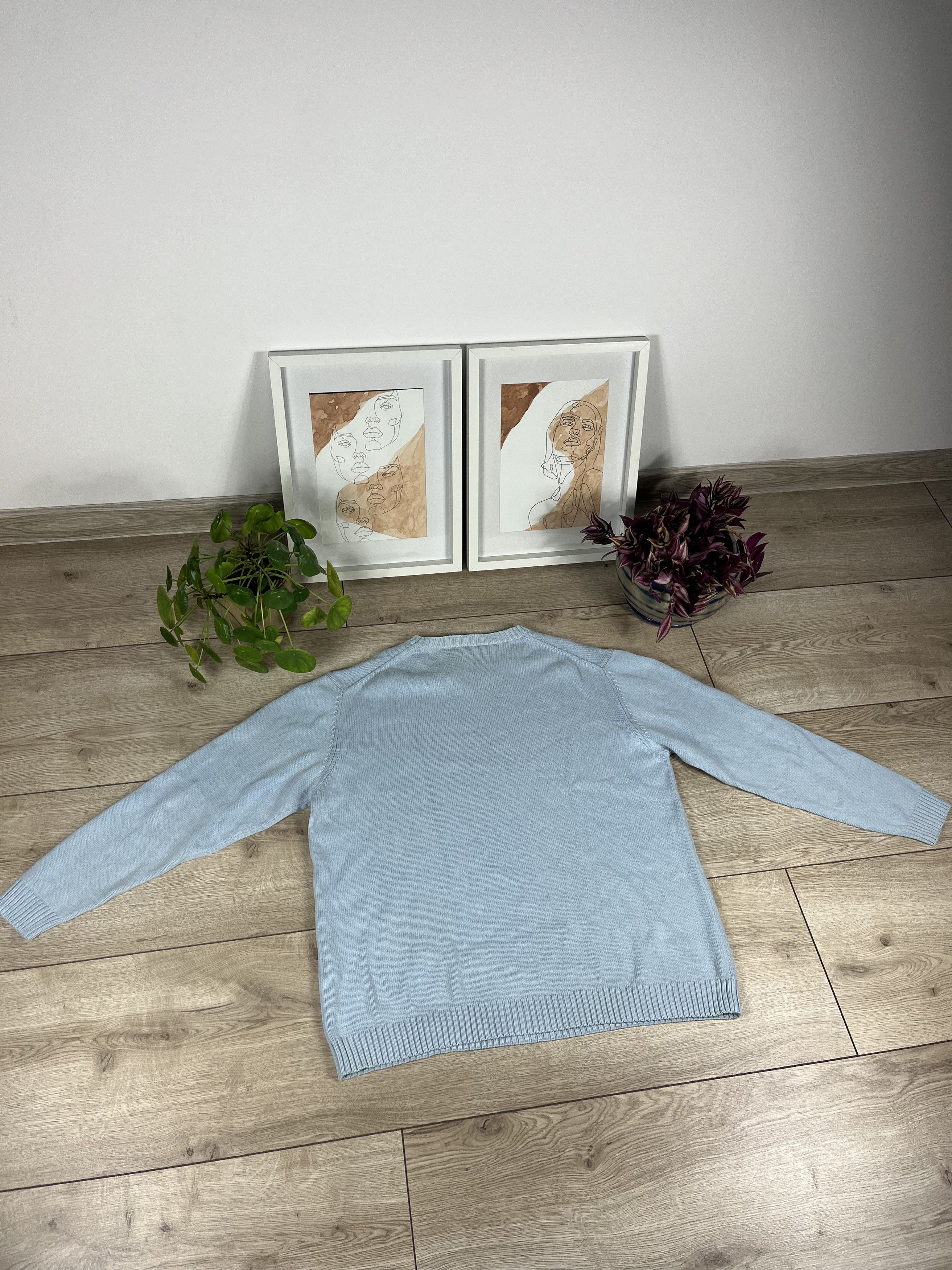 Vintage × Yves Saint Laurent Vintage Yves Saint Laurent baby blue basic sweater YSL Size US M / EU 48-50 / 2 - 4 Thumbnail