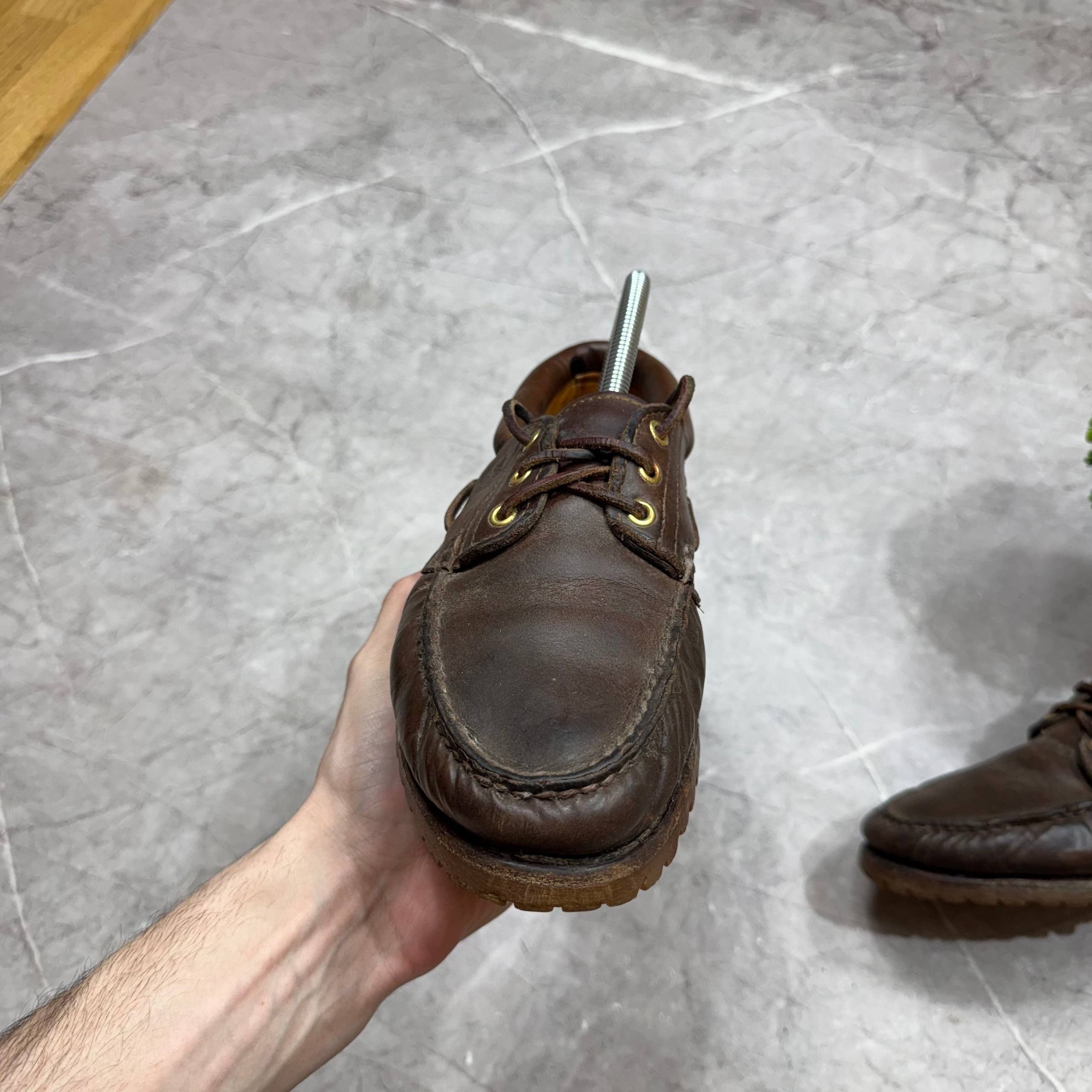 Timberland Vintage 90s Timberland Brown Leather Loafers Size 7W Size US 7 / EU 40 - 12 Thumbnail